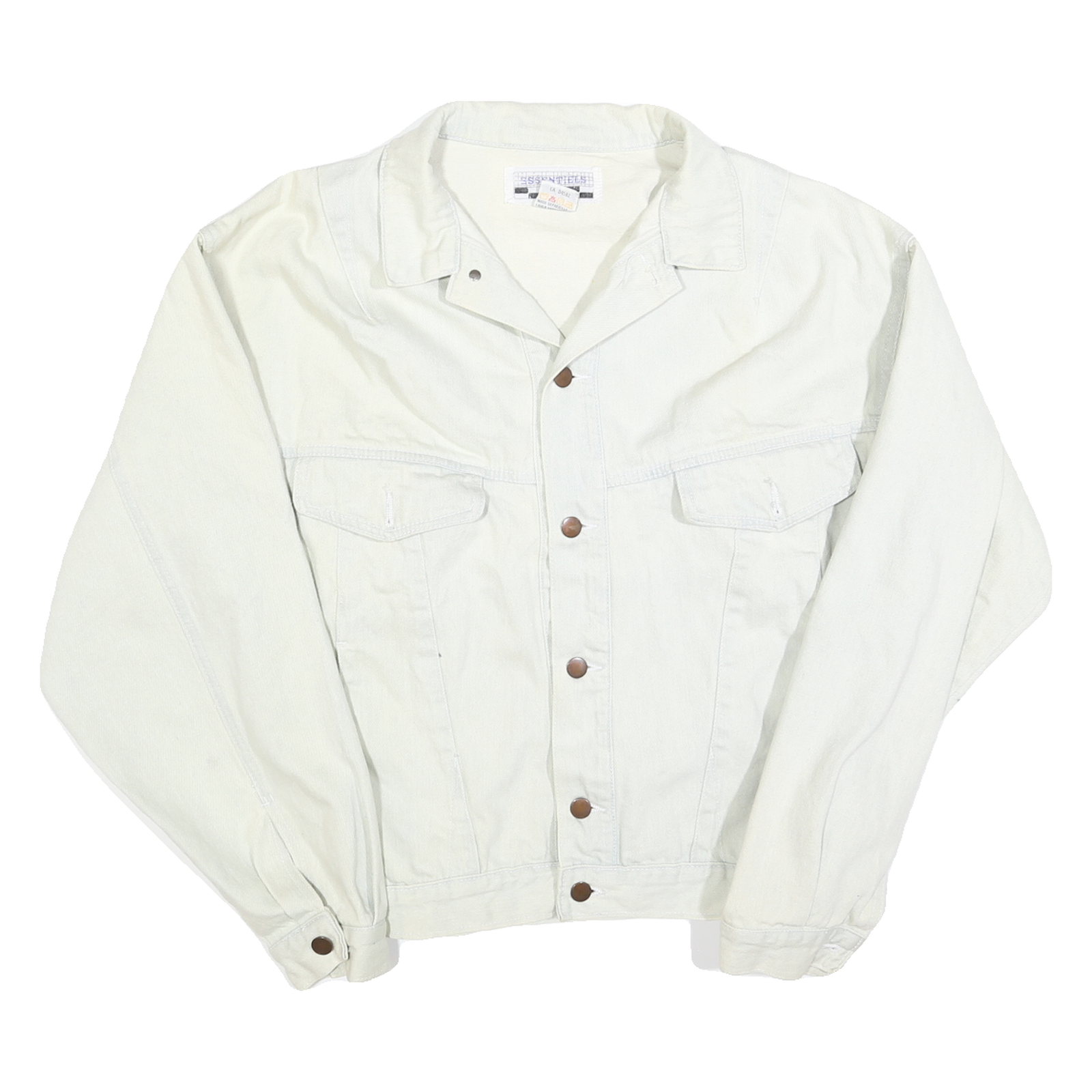 Buy ESSENTIELS Womens White Cotton Denim Jacket M Button Closure Classic Fit Refurbished - $28.59 ESSENTIELS Womens White Cotton Denim Jacket M Button Closure Classic Fit Refurbished - N/A refurbished available on Cerqular