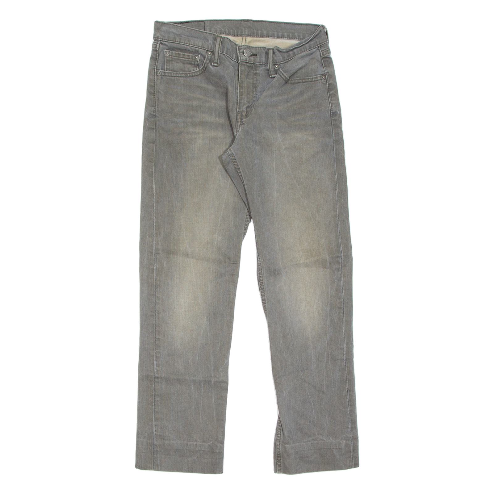 LEVI'S 514 Jeans Mens Grey Regular Straight Charcoal Wash W30 L32 Refurbished - N/A refurbished available on Cerqular