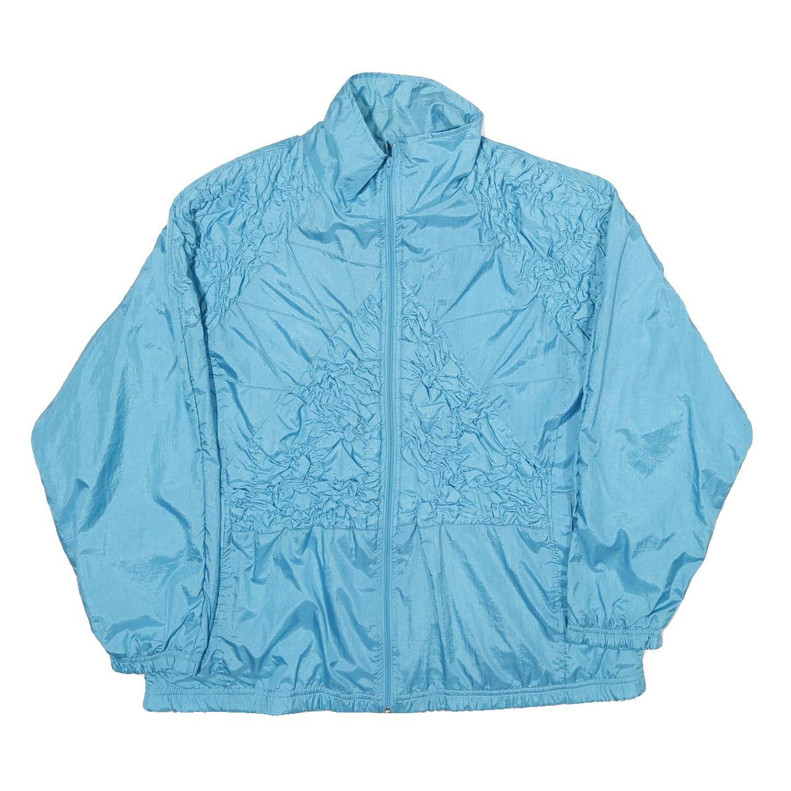 TRIPLES Womens Blue Nylon Jacket M Zip Lightweight Casual Refurbished - N/A refurbished available on Cerqular