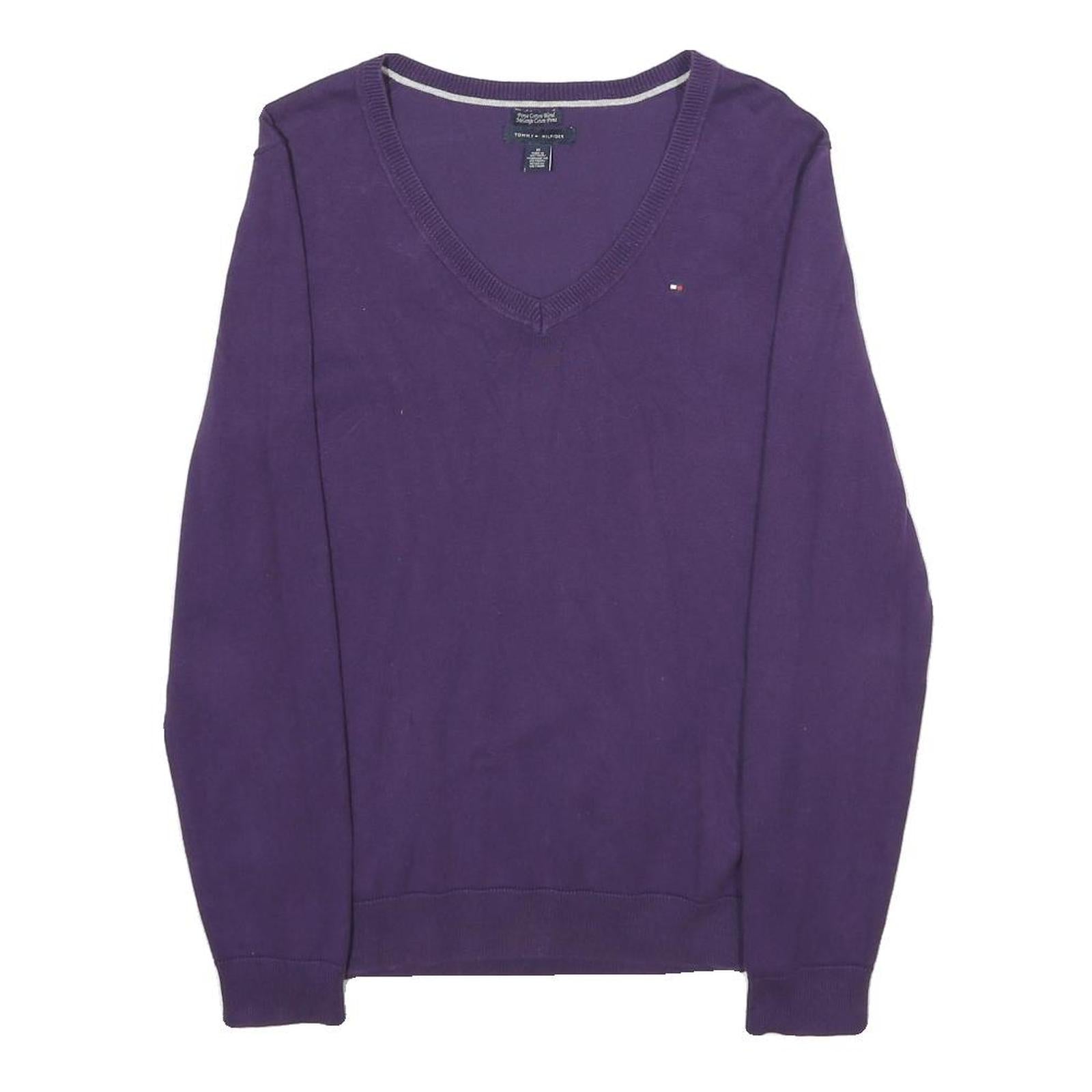 Buy TOMMY HILFIGER Mens Purple Plain V-Neck Basic Knit Jumper M Cotton Casual Refurbished - $32.49 TOMMY HILFIGER Mens Purple Plain V-Neck Basic Knit Jumper M Cotton Casual Refurbished - N/A refurbished available on Cerqular