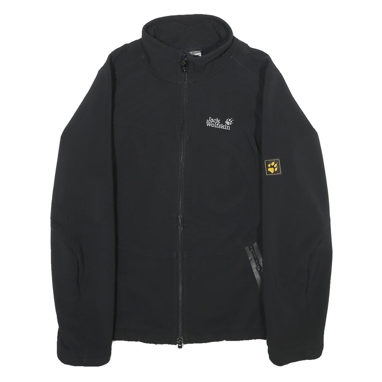JACK WOLFSKIN Womens Black Softshell Jacket M Polyester Blend Zip Outdoor Layer Refurbished - N/A refurbished available on Cerqular