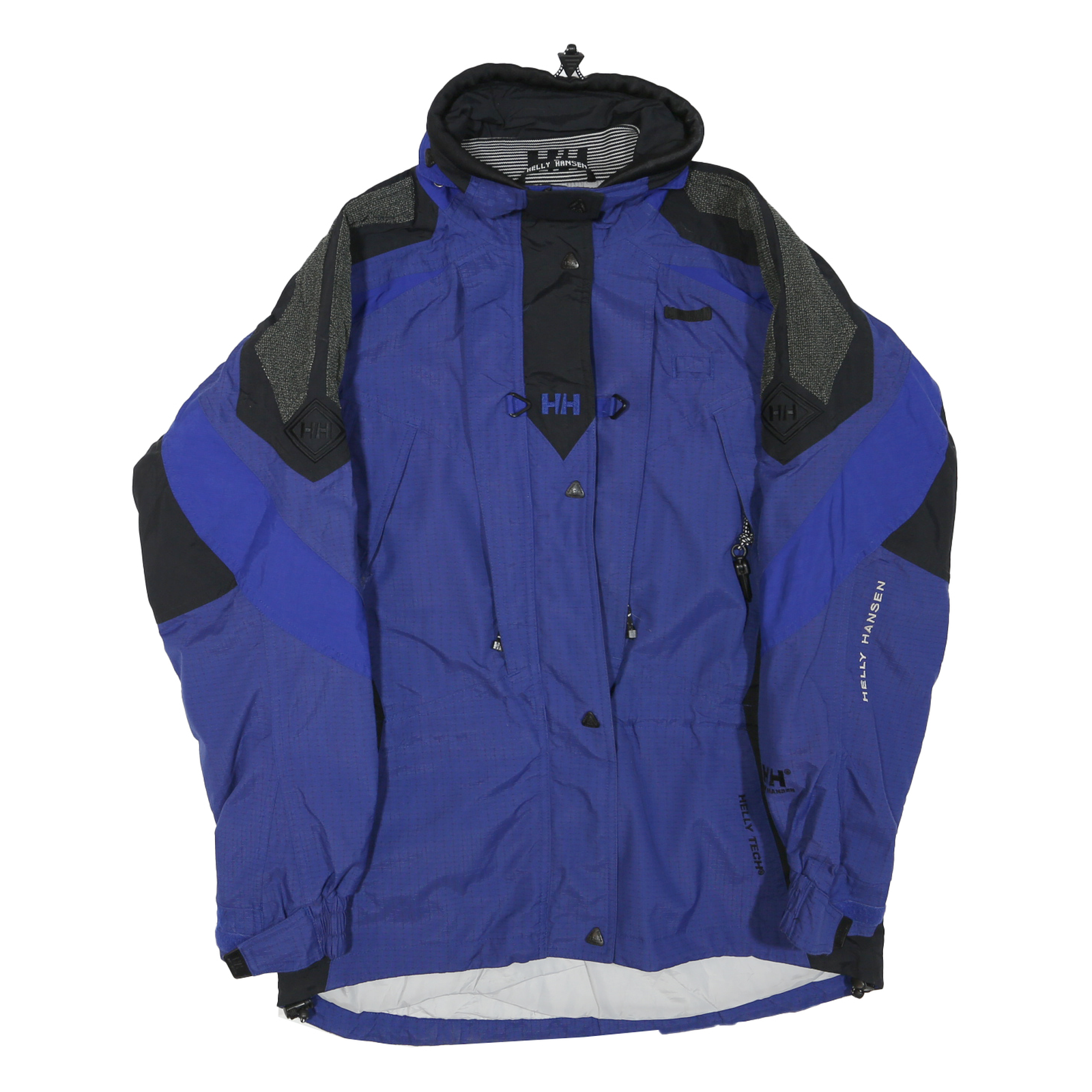 HELLY HANSEN Mens Blue & Black Outdoor Jacket S Polyester Blend Zip Hooded Refurbished - N/A refurbished available on Cerqular