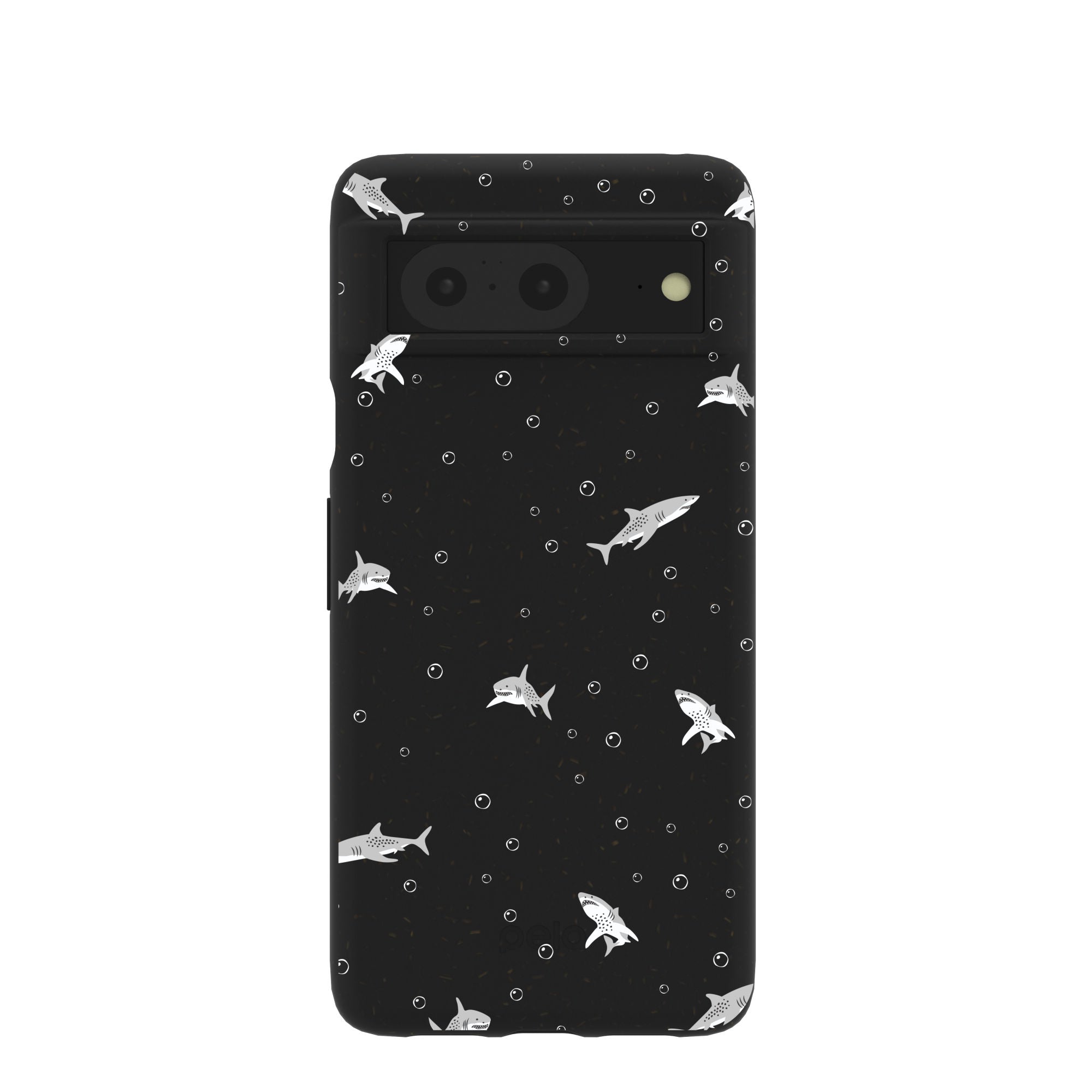 Black Lil Sharks Google Pixel 8 Case Refurbished - Pela Case refurbished available on Cerqular