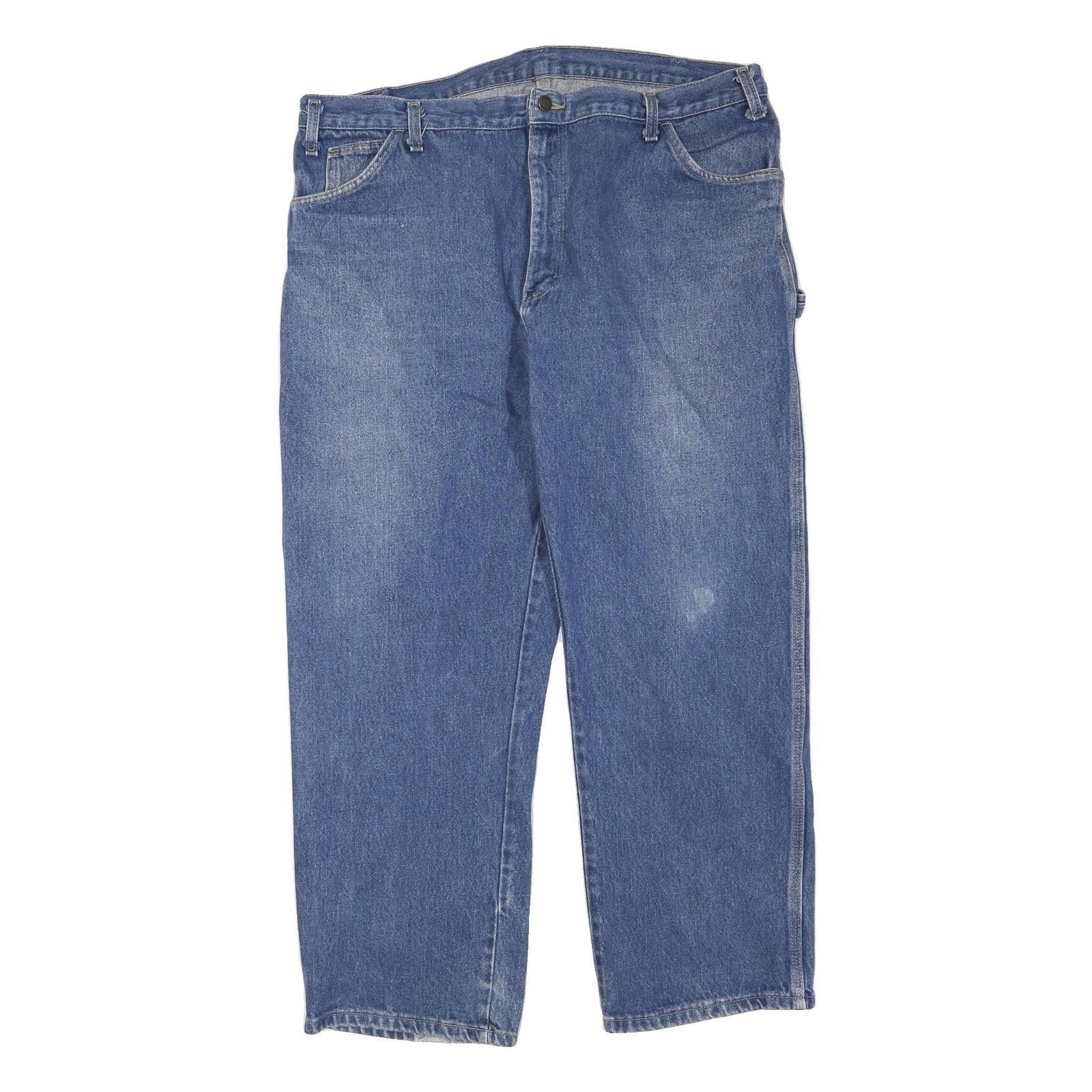 DICKIES Womens Jeans Blue Regular Straight Denim Medium W40 L30 Durable Zip Refurbished - N/A refurbished available on Cerqular