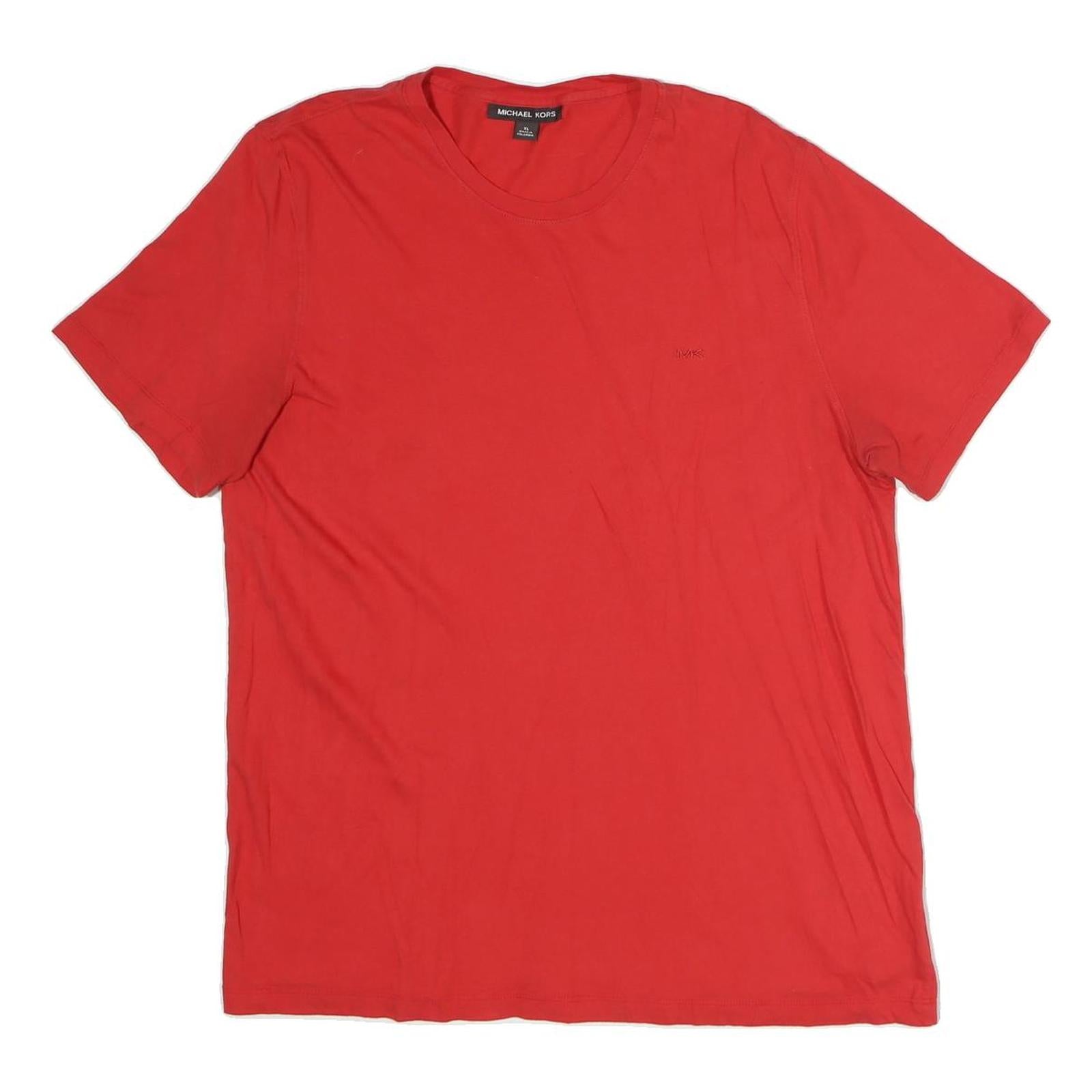 Buy MICHAEL KORS Mens Red Cotton T-Shirt XL Short Sleeve Crew Neck Plain Classic Fit Refurbished - $28.59 MICHAEL KORS Mens Red Cotton T-Shirt XL Short Sleeve Crew Neck Plain Classic Fit Refurbished - N/A refurbished available on Cerqular