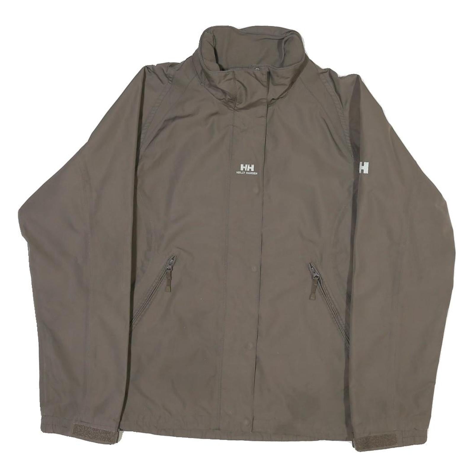 HELLY HANSEN Womens Brown Zip Jacket M Polyester Blend Lightweight Outdoor Shell Refurbished - N/A refurbished available on Cerqular