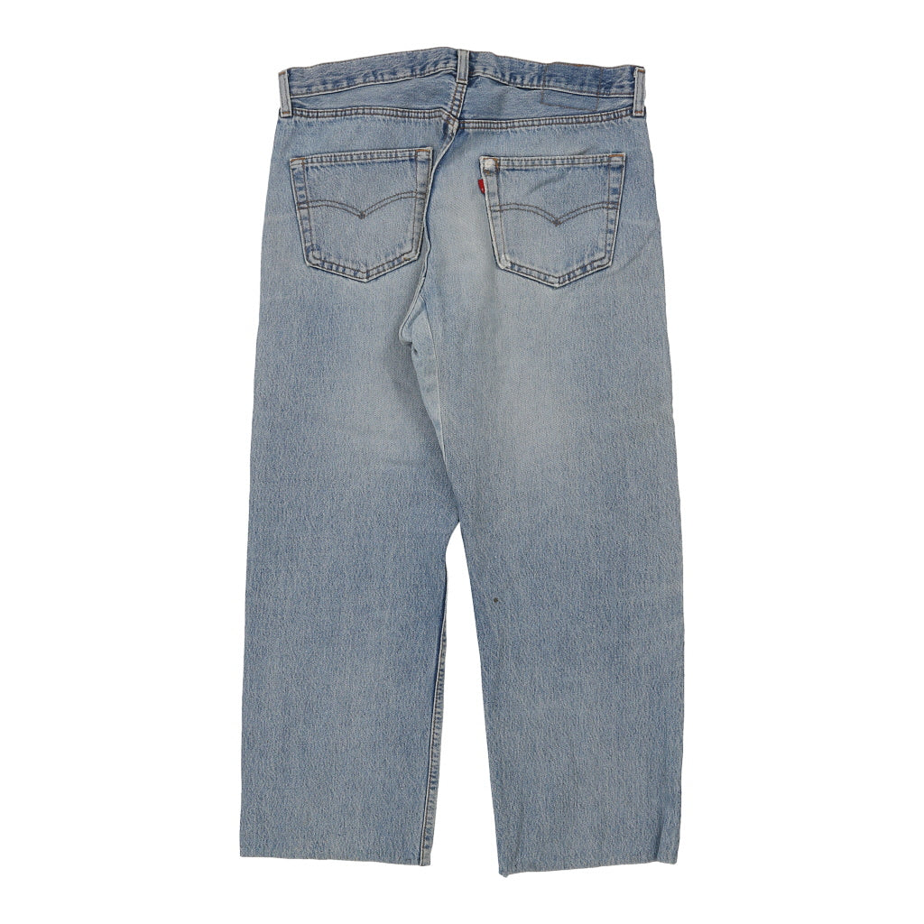 Levis Jeans - 34W 27L Blue Cotton Refurbished - Thrifted (note: this is a term often used to describe second- refurbished available on Cerqular