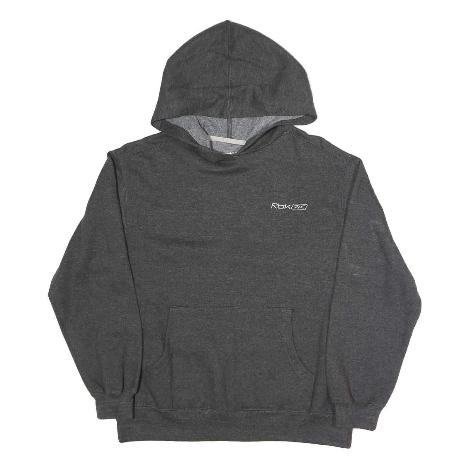 REEBOK Womens Grey Pullover Hoodie M Rbk Logo Casual Refurbished - N/A refurbished available on Cerqular
