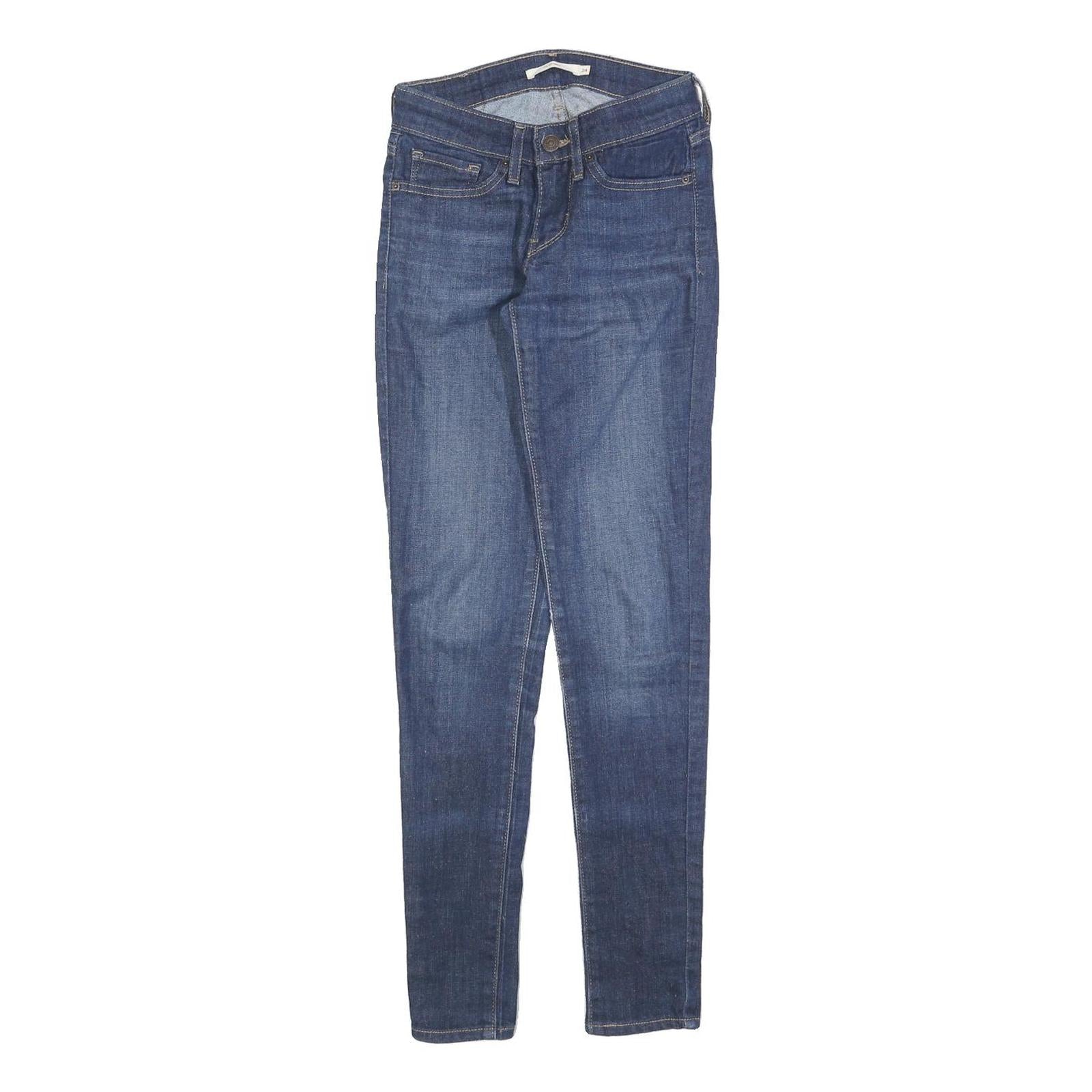 LEVI'S 711 Womens Jeans Blue Slim Skinny Denim Medium W24 L29 Stretch Refurbished - N/A refurbished available on Cerqular