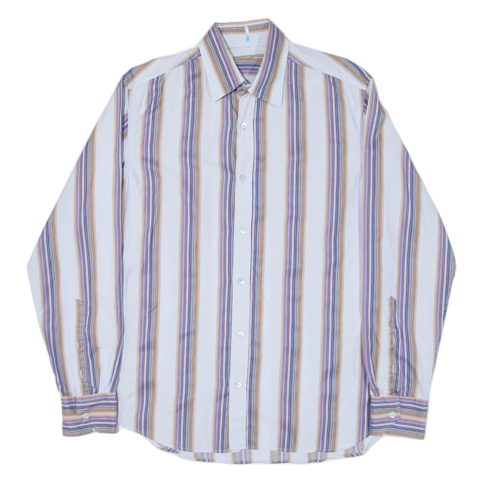 TED BAKER Mens Shirt Blue Striped Long Sleeve M Refurbished - N/A refurbished available on Cerqular