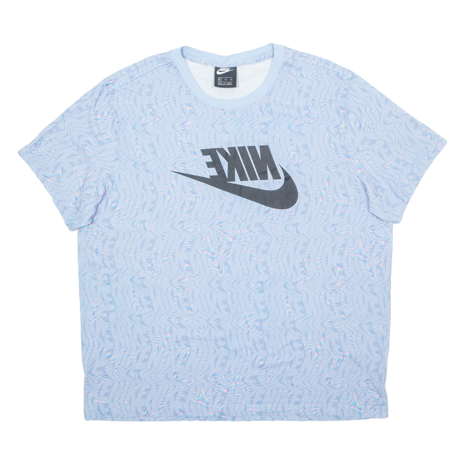 NIKE Crazy Pattern Mens T-Shirt Blue XL Refurbished - N/A refurbished available on Cerqular