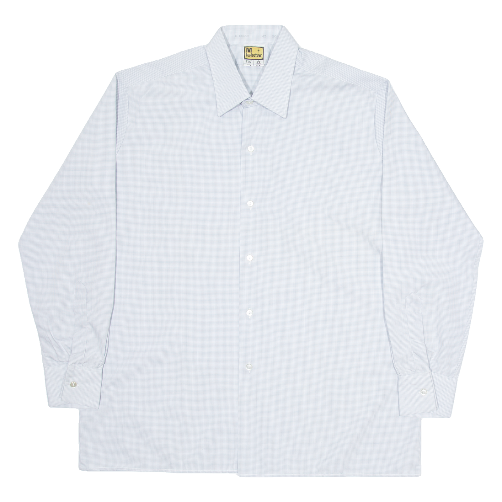 TELSTAR Mens Shirt Blue Check Long Sleeve M Refurbished - N/A refurbished available on Cerqular