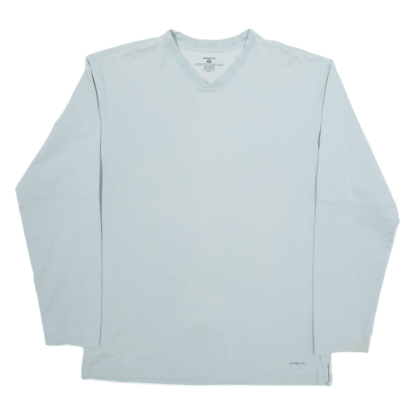 PATAGONIA Mens T-Shirt Grey Long Sleeve V-Neck M Refurbished - N/A refurbished available on Cerqular