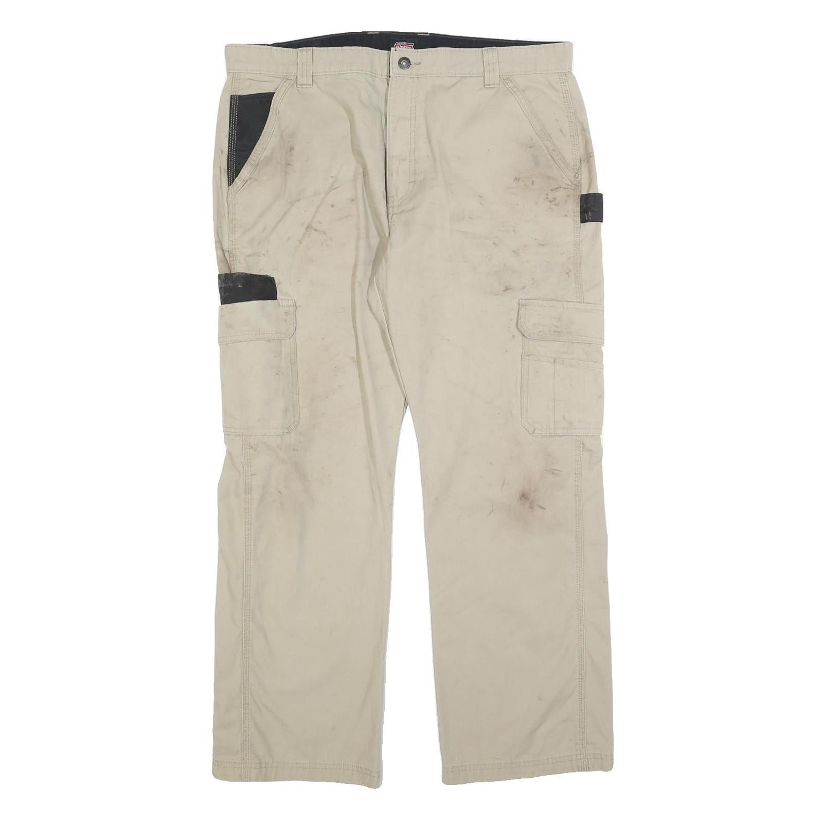 Buy DICKIES Mens Beige Cotton Blend Regular Fit Straight Leg Trousers W36 L30 Refurbished - $31.19 DICKIES Mens Beige Cotton Blend Regular Fit Straight Leg Trousers W36 L30 Refurbished - N/A refurbished available on Cerqular