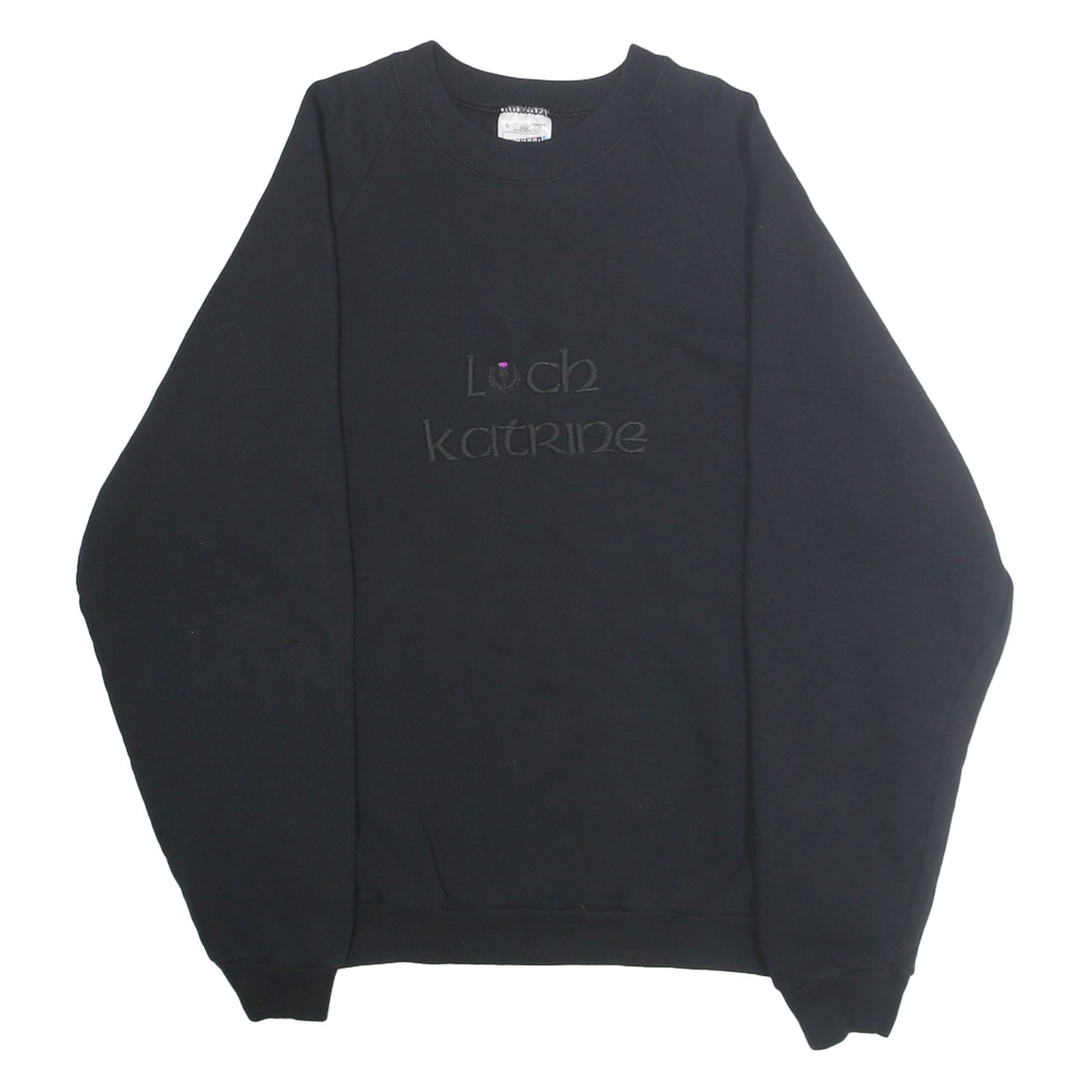 SCREEN STARS Mens Black Sweatshirt L Crew Neck Cotton Blend Casual Pullover Refurbished - N/A refurbished available on Cerqular