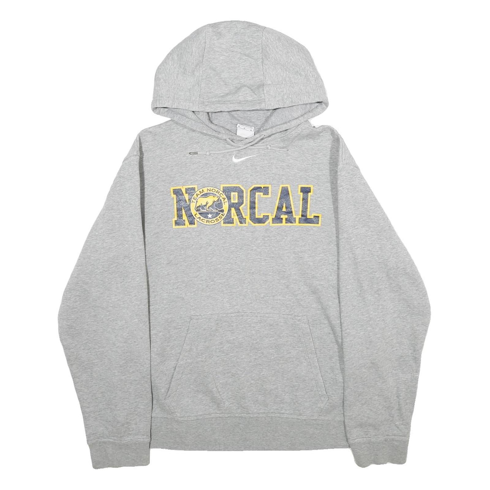 NIKE Mens Grey Norcal Graphic Pullover Hoodie M Cotton Blend Casual Sweatshirt Refurbished - N/A refurbished available on Cerqular