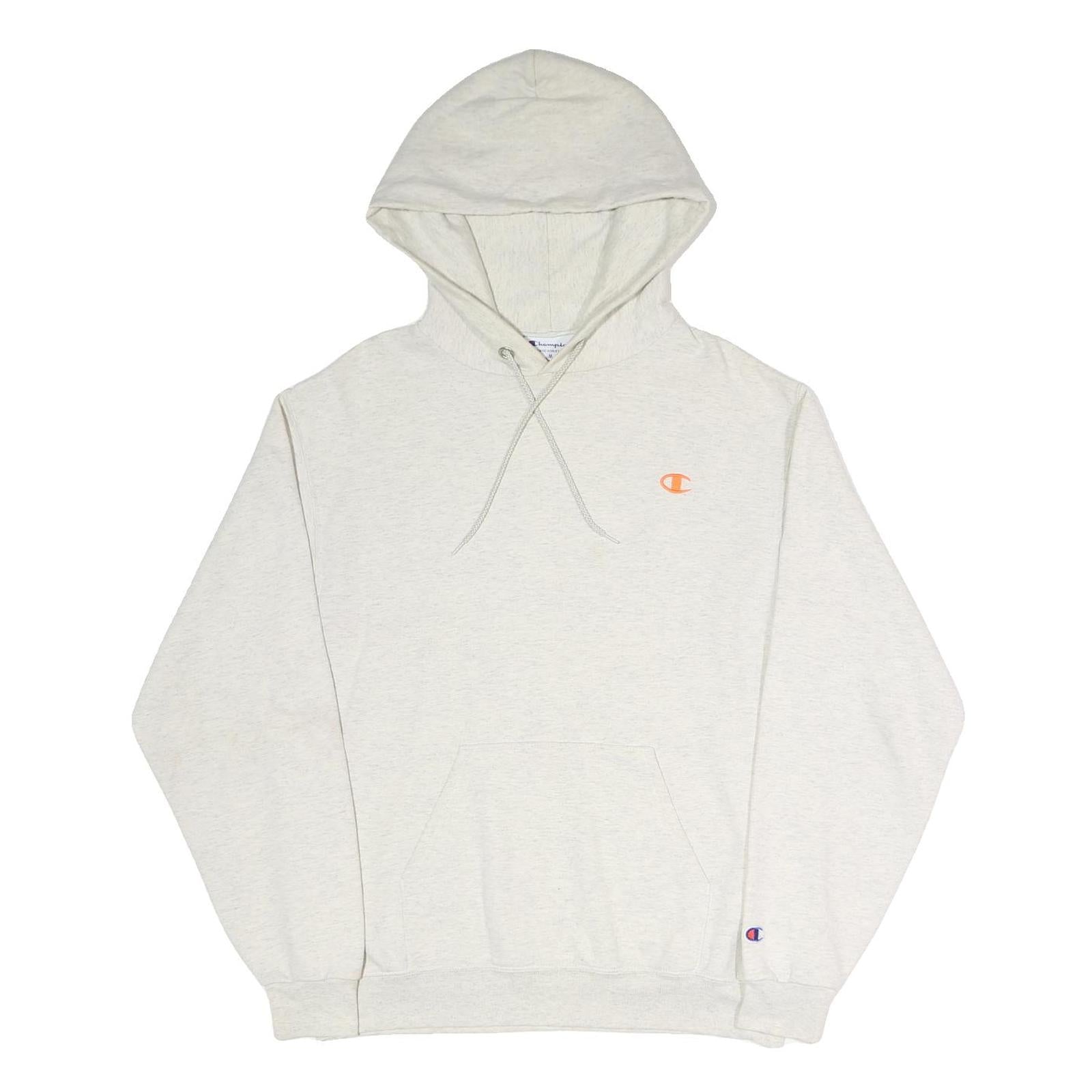 CHAMPION Mens Cream Hoodie M Cotton Blend Pullover Drawstring Hood Refurbished - N/A refurbished available on Cerqular