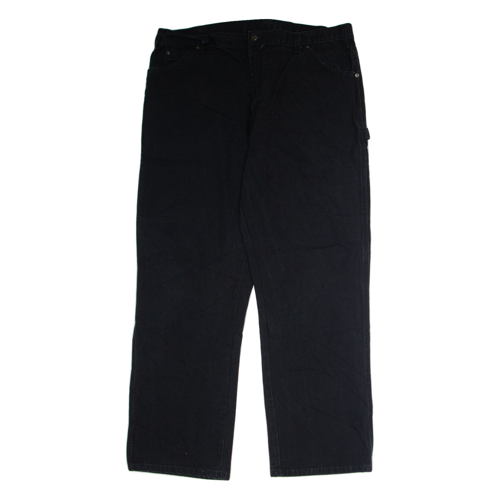 DICKIES Workwear Carpenter Mens Canvas Trousers Black Regular Straight W40 L32 Refurbished - N/A refurbished available on Cerqular