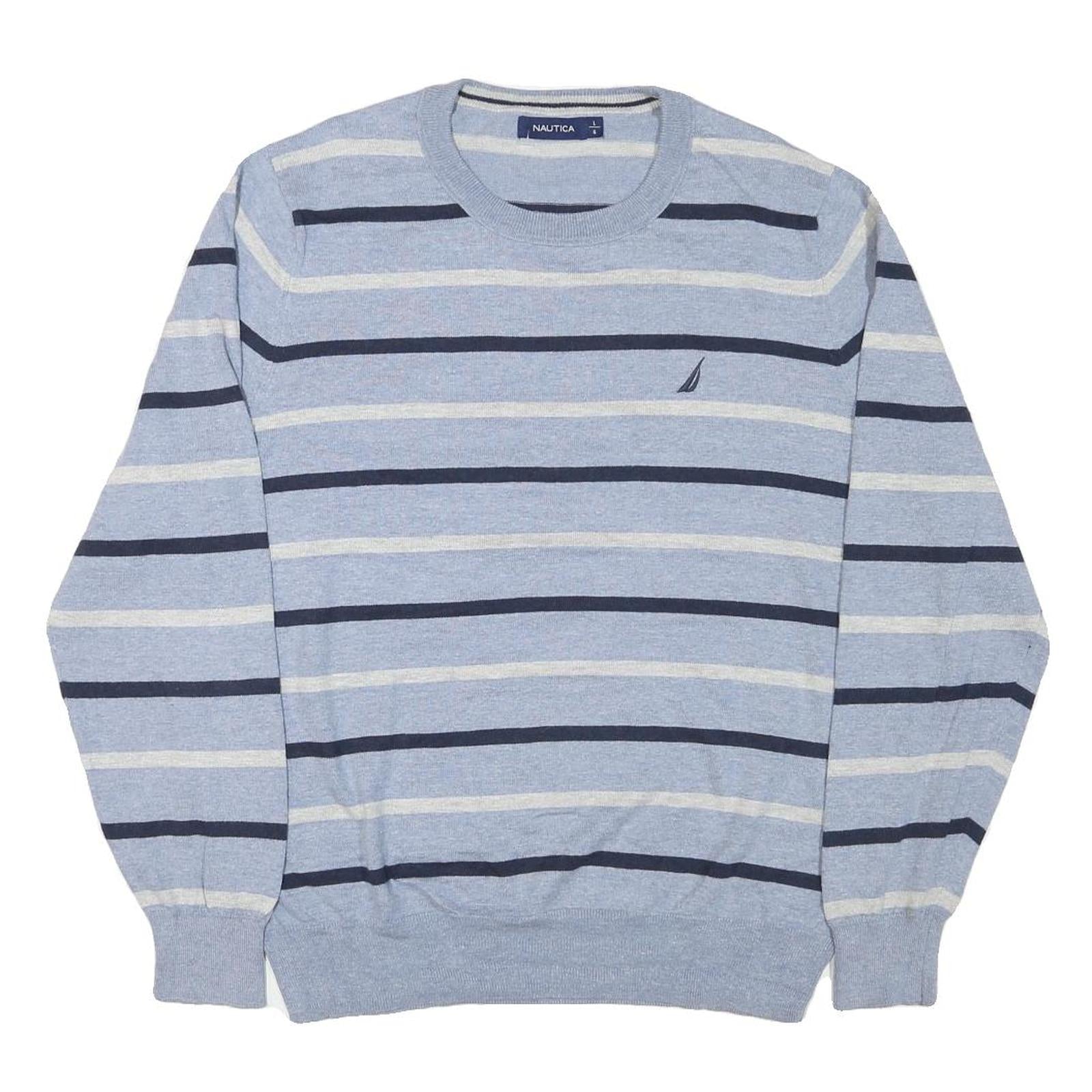Buy NAUTICA Mens Blue Cream Striped Pattern Jumper Crew Neck Basic Knit L Cotton Refurbished - $37.69 NAUTICA Mens Blue Cream Striped Pattern Jumper Crew Neck Basic Knit L Cotton Refurbished - N/A refurbished available on Cerqular