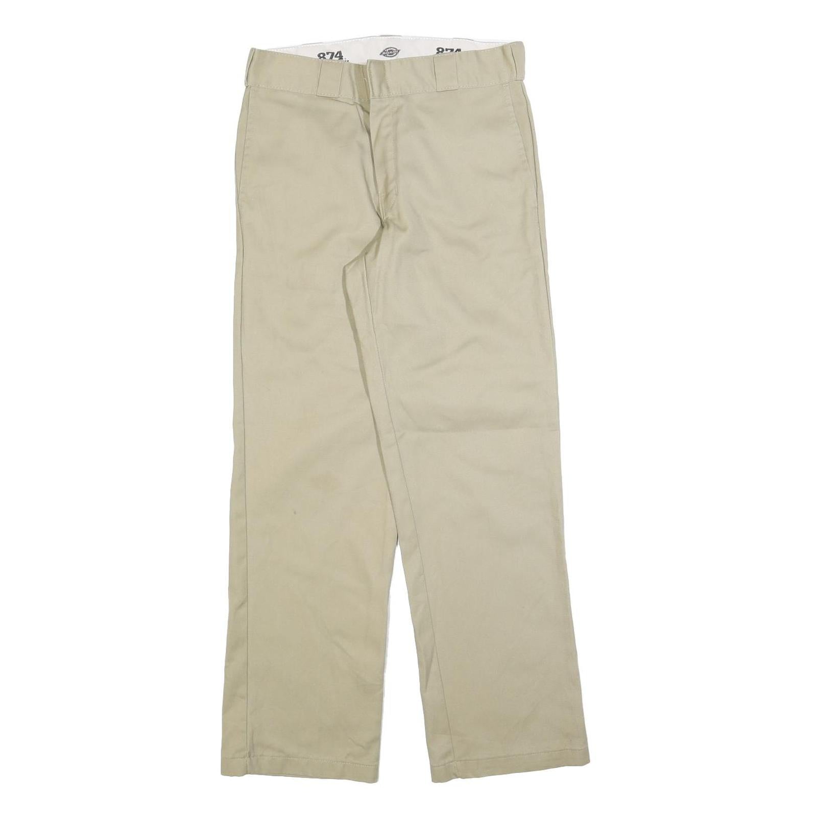 DICKIES Mens Cotton Blend Beige Regular Straight Trousers W30 L30 Workwear Refurbished - N/A refurbished available on Cerqular