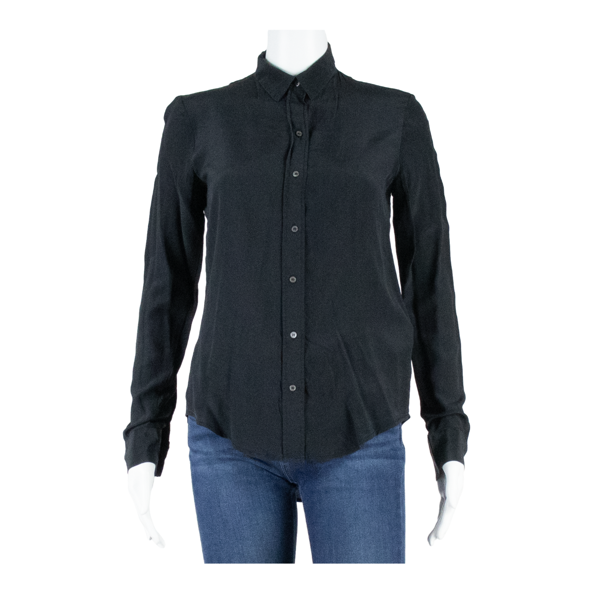 ZARA WOMEN Womens Blouse Black Long Sleeve XS Refurbished - N/A refurbished available on Cerqular