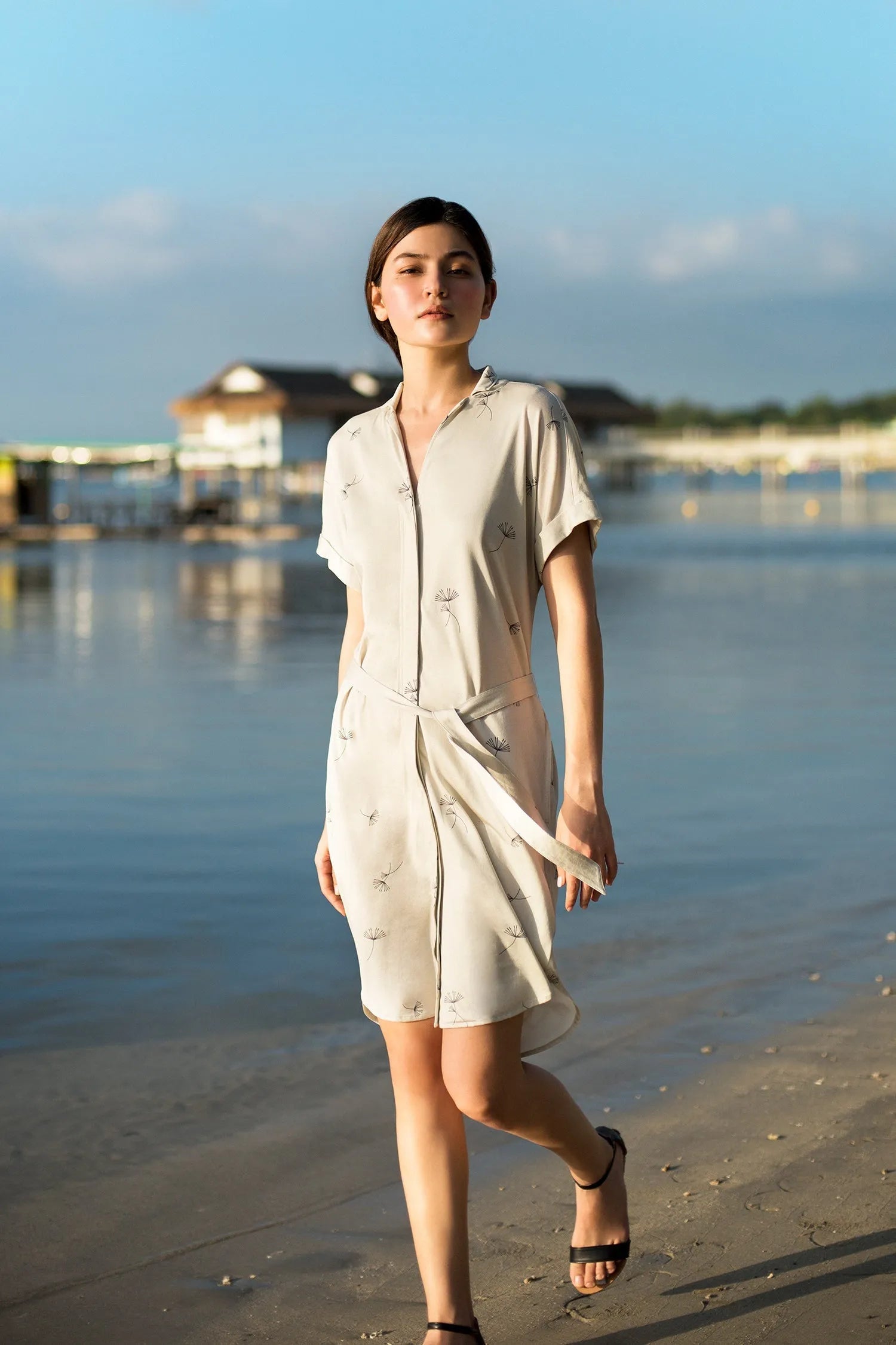 Botanical 2-way Shirtdress - Pebble print | Size: XS Refurbished - N/A refurbished available on Cerqular