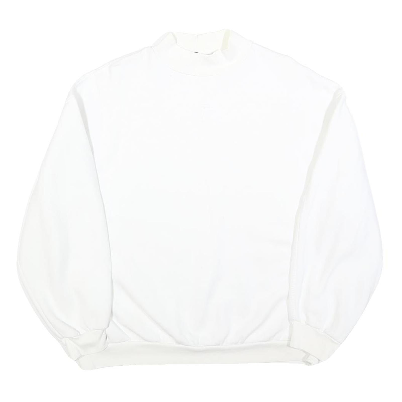 TALLY WEIJL Womens White Crew Neck Sweatshirt S Casual Cotton Blend Pullover Refurbished - N/A refurbished available on Cerqular