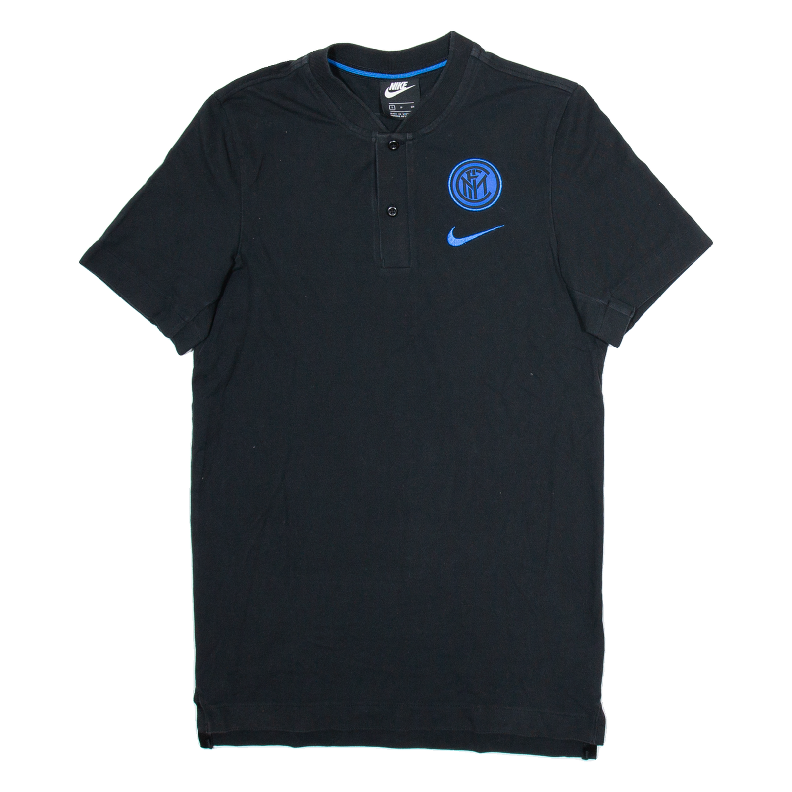 Buy NIKE Inter Milan Button Up Mens T-Shirt Black Button Neck S Refurbished - $31.19 NIKE Inter Milan Button Up Mens T-Shirt Black Button Neck S Refurbished - N/A refurbished available on Cerqular