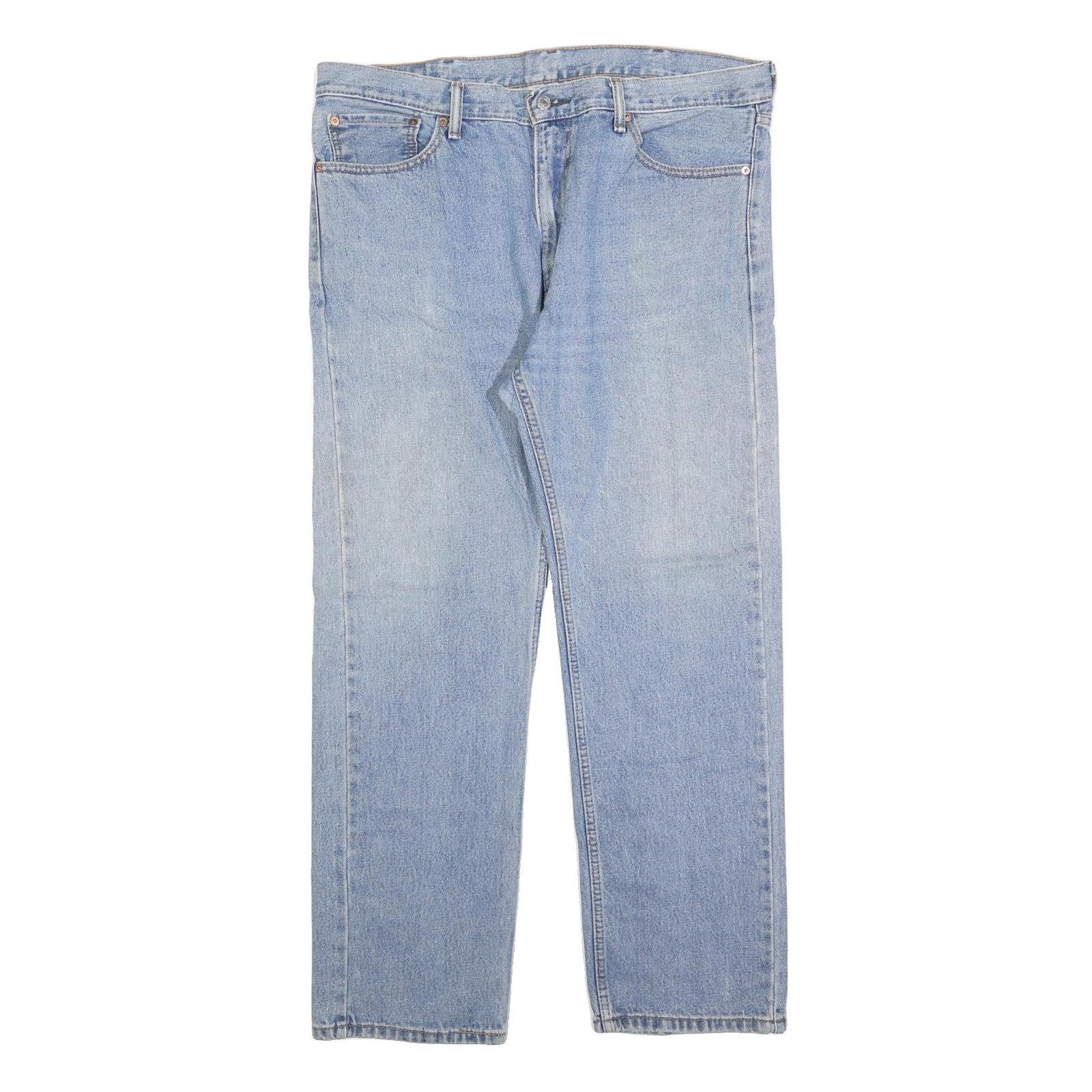 LEVI'S 505 Mens Jeans Blue Regular Straight Denim Light W38 L32 Classic Fit Zip Refurbished - N/A refurbished available on Cerqular