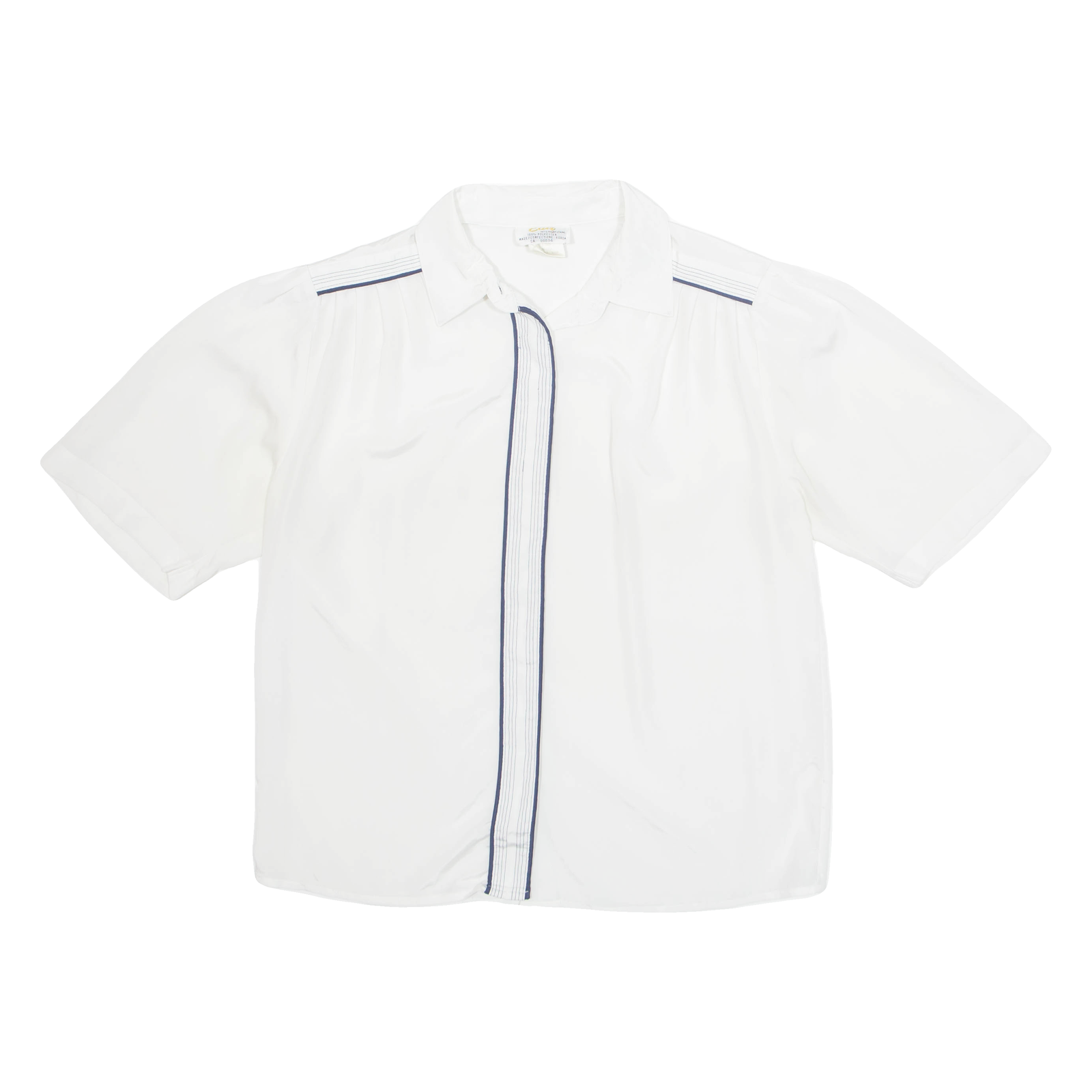 ELITE Womens Blouse White Collared M Refurbished - N/A refurbished available on Cerqular