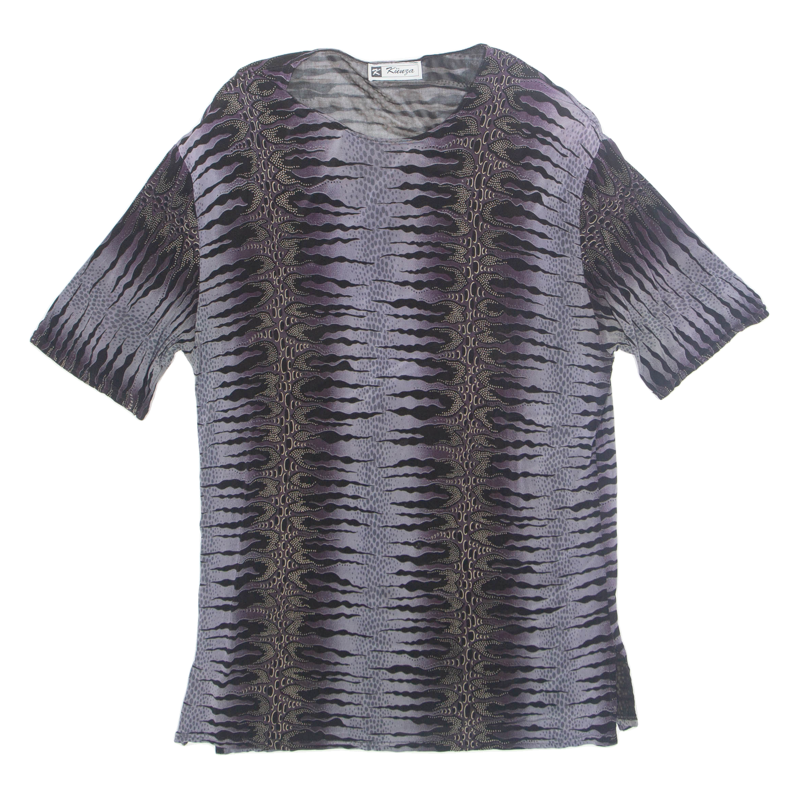 KIINZAA Womens Printed Top Purple Crazy Pattern M Refurbished - N/A refurbished available on Cerqular