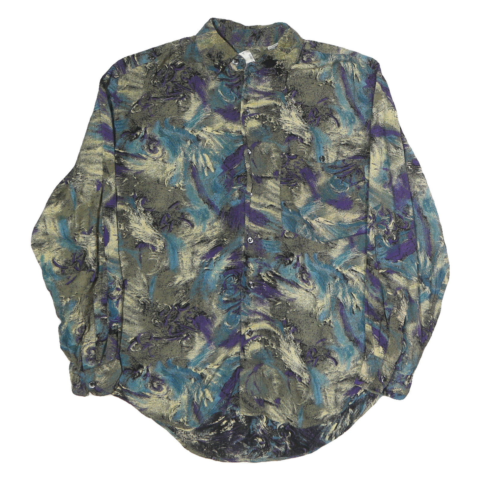 NEXT ORIGINAL Mens Blue & Grey Abstract Print Rayon Shirt M Comfortable Stylish Refurbished - N/A refurbished available on Cerqular