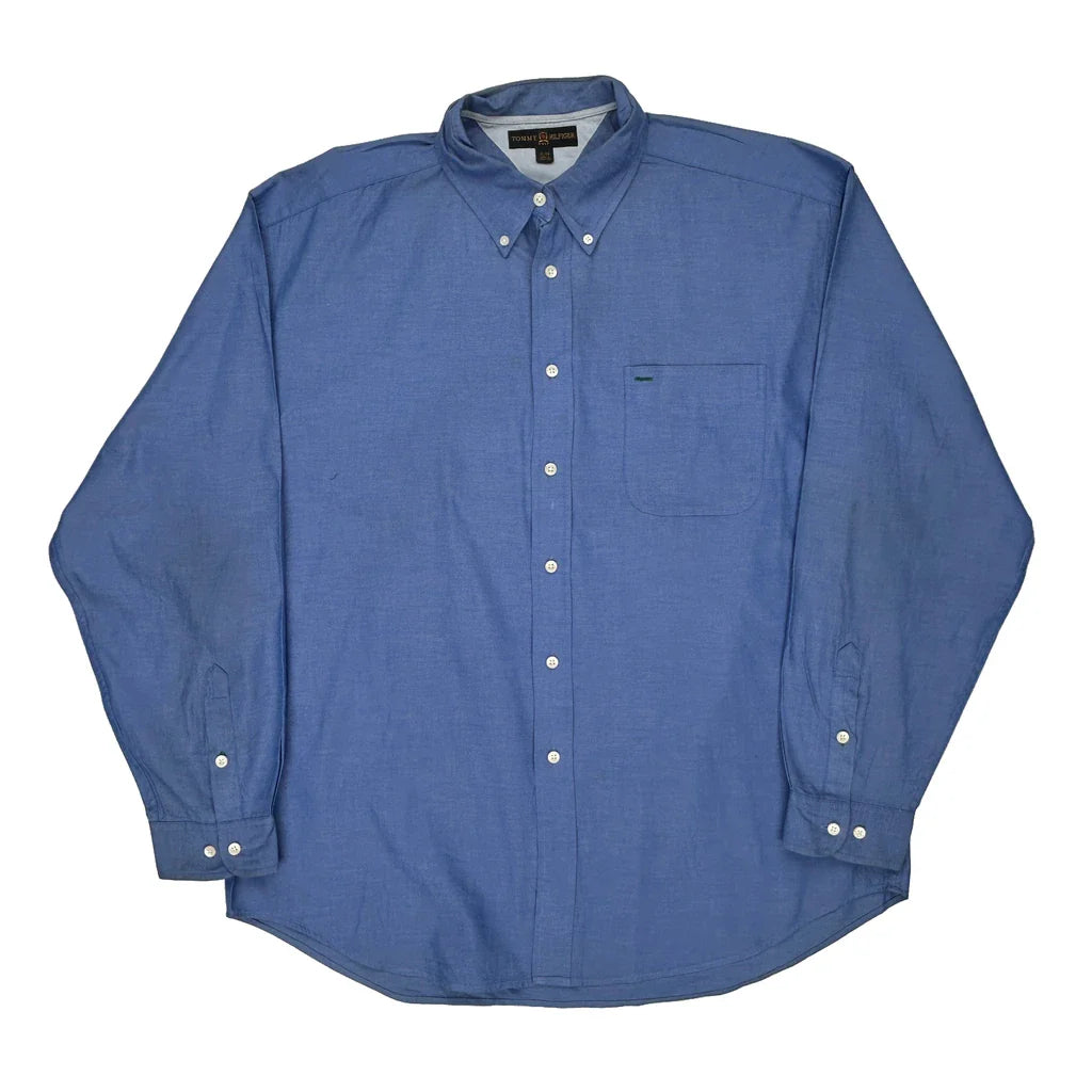 Golf Tommy Hilfiger Shirt - XL Blue Cotton Refurbished - Thrifted (note: this is a term often used to describe second- refurbished available on Cerqular