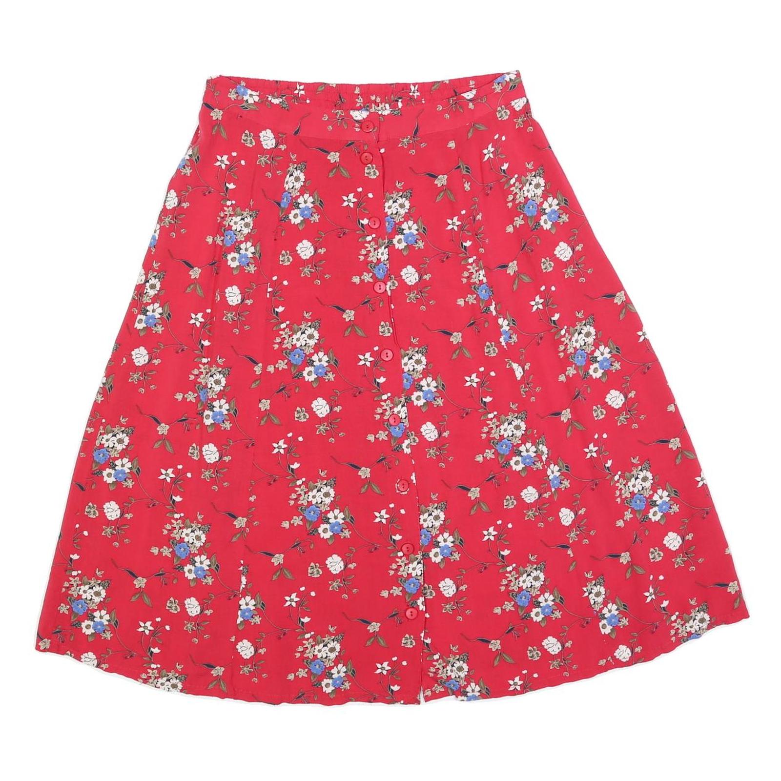 Buy SAG HARBOR Womens Red Floral A-Line Knee Length Cotton Blend Skirt L Button Refurbished - $19.49 SAG HARBOR Womens Red Floral A-Line Knee Length Cotton Blend Skirt L Button Refurbished - N/A refurbished available on Cerqular