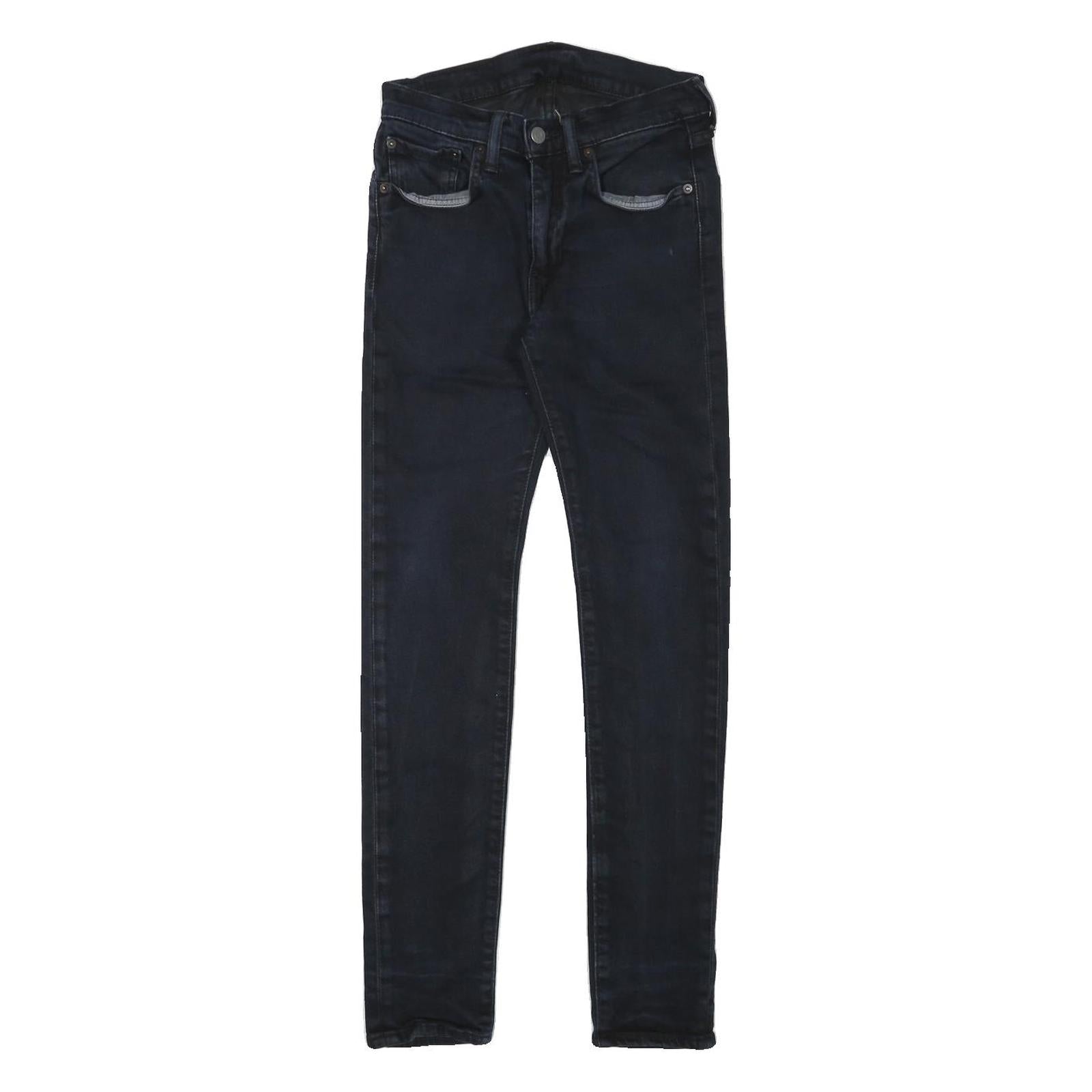 LEVI'S Womens Slim Skinny Denim Dark Blue W26 L29 Cotton Blend Zip Jeans Refurbished - N/A refurbished available on Cerqular