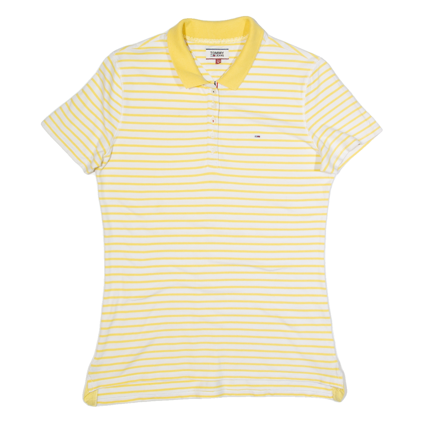 Buy TOMMY HILFIGER Womens Polo Shirt Yellow Striped L Refurbished - $33.79 TOMMY HILFIGER Womens Polo Shirt Yellow Striped L Refurbished - N/A refurbished available on Cerqular