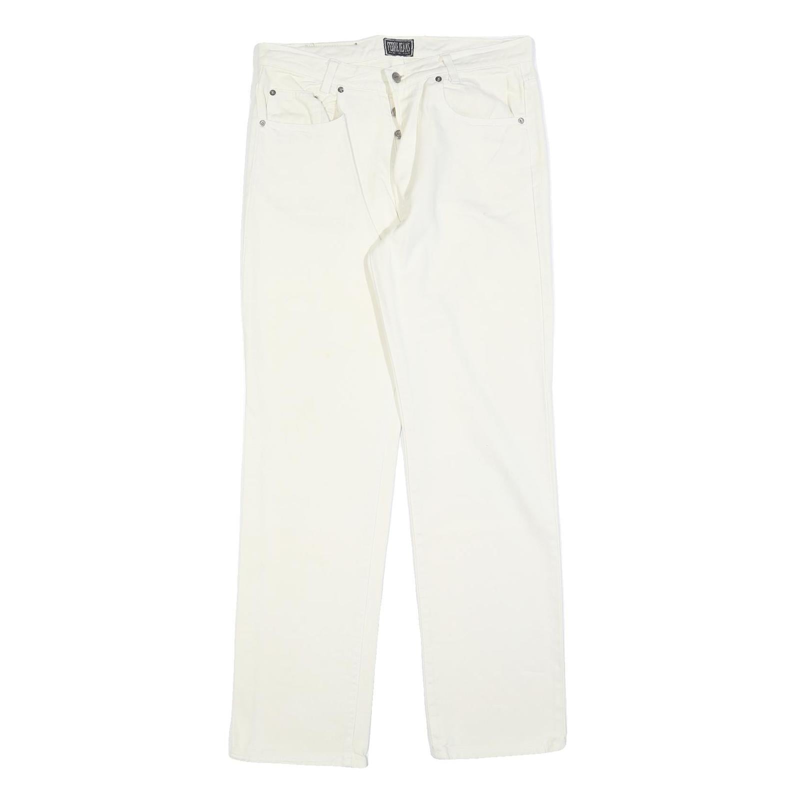 Buy FERRE JEANS Mens White Regular Straight Denim Jeans Cotton Blend W34 L32 Button Refurbished - $20.79 FERRE JEANS Mens White Regular Straight Denim Jeans Cotton Blend W34 L32 Button Refurbished - N/A refurbished available on Cerqular