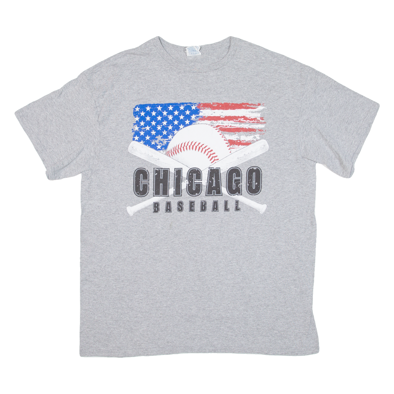 DELTA Chicago Baseball Mens T-Shirt Grey USA L Refurbished - N/A refurbished available on Cerqular