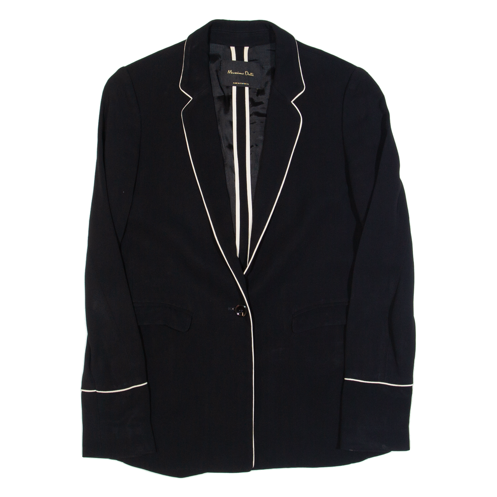 MASSIMO DUTTI Womens Blazer Jacket Black S Refurbished - N/A refurbished available on Cerqular
