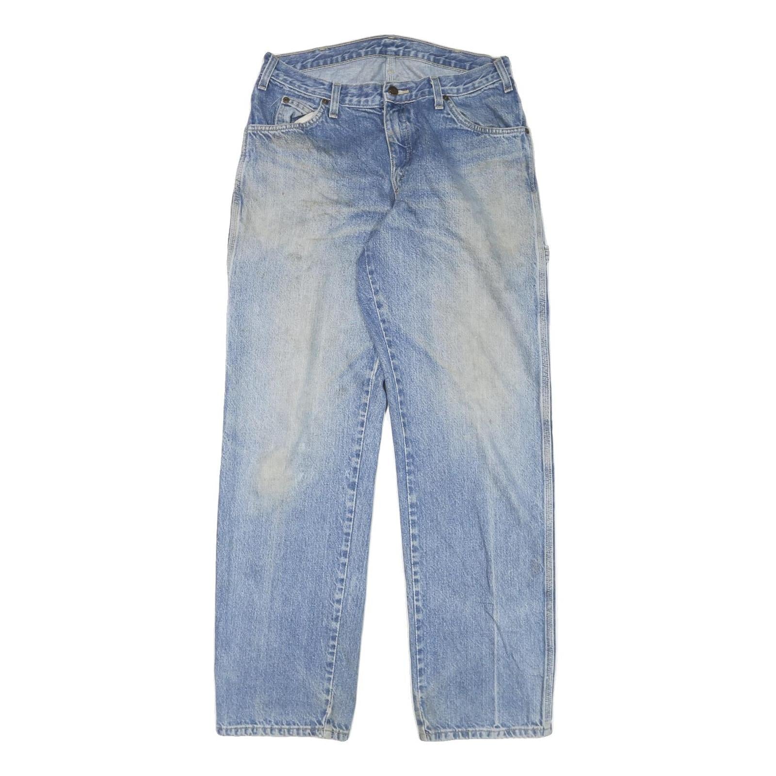 DICKIES Mens Jeans Blue Regular Straight Denim W32 L33 Workwear Zip Closure Refurbished - N/A refurbished available on Cerqular