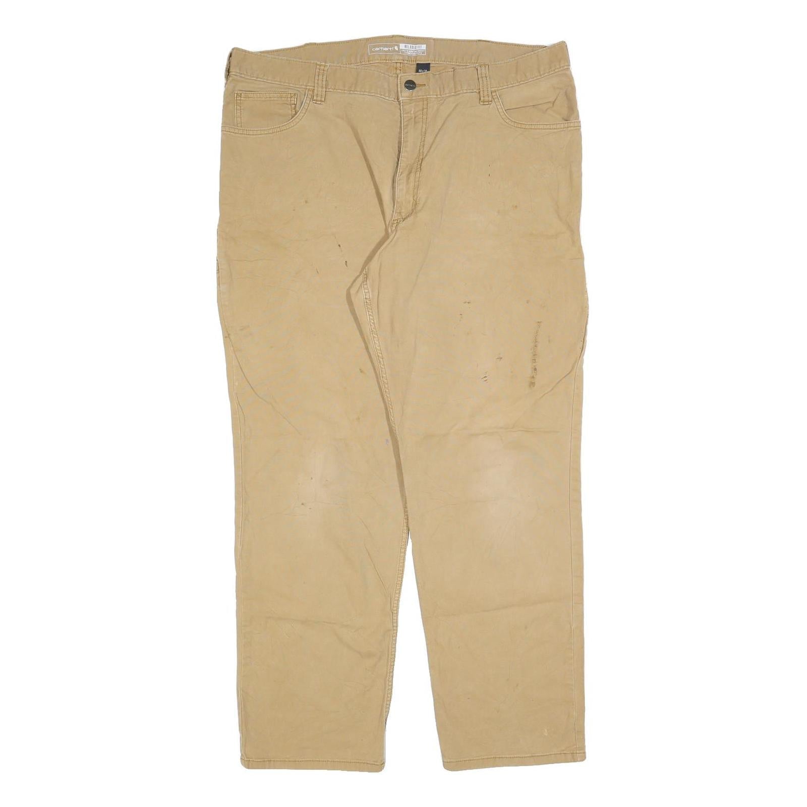 Buy CARHARTT Mens Jeans Beige Relaxed Straight Denim W40 L32 Workwear Zip Closure Refurbished - $49.39 CARHARTT Mens Jeans Beige Relaxed Straight Denim W40 L32 Workwear Zip Closure Refurbished - N/A refurbished available on Cerqular