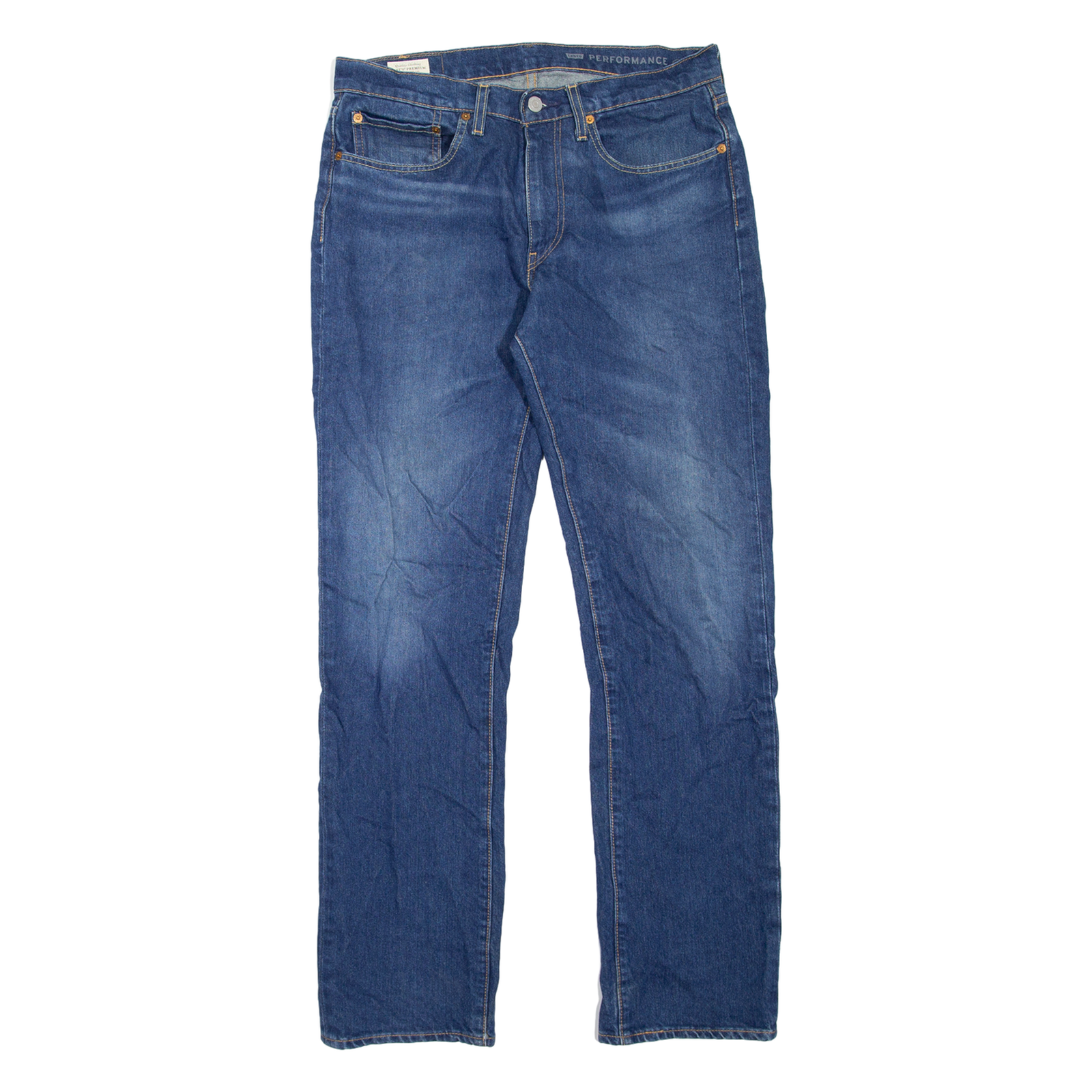 LEVI'S 514 Jeans BIG E Mens Blue Slim Straight Stone Wash W31 L32 Refurbished - N/A refurbished available on Cerqular