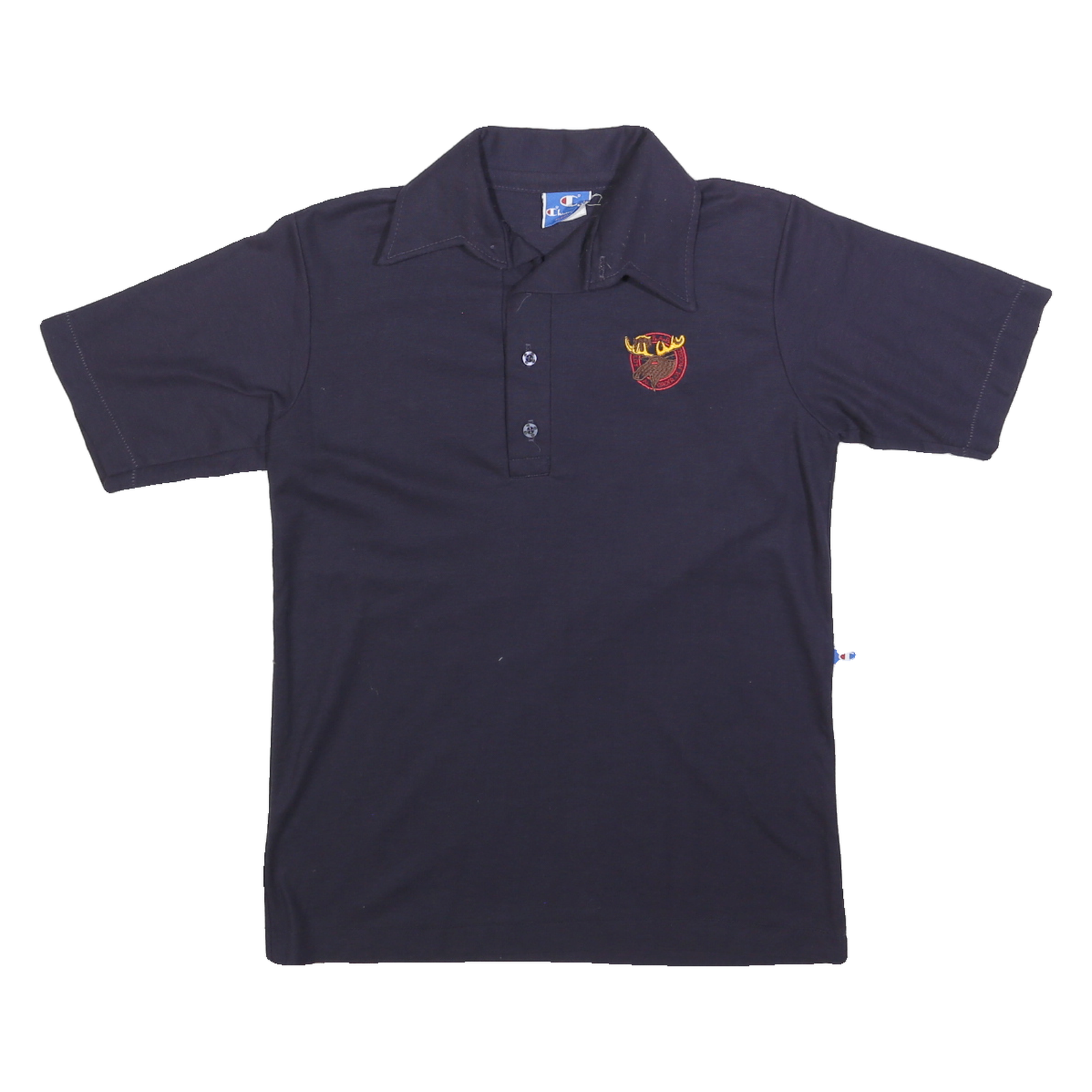 CHAMPION Mens Navy Blue Polo Shirt M Cotton Blend Classic Embroidered Logo Refurbished - N/A refurbished available on Cerqular