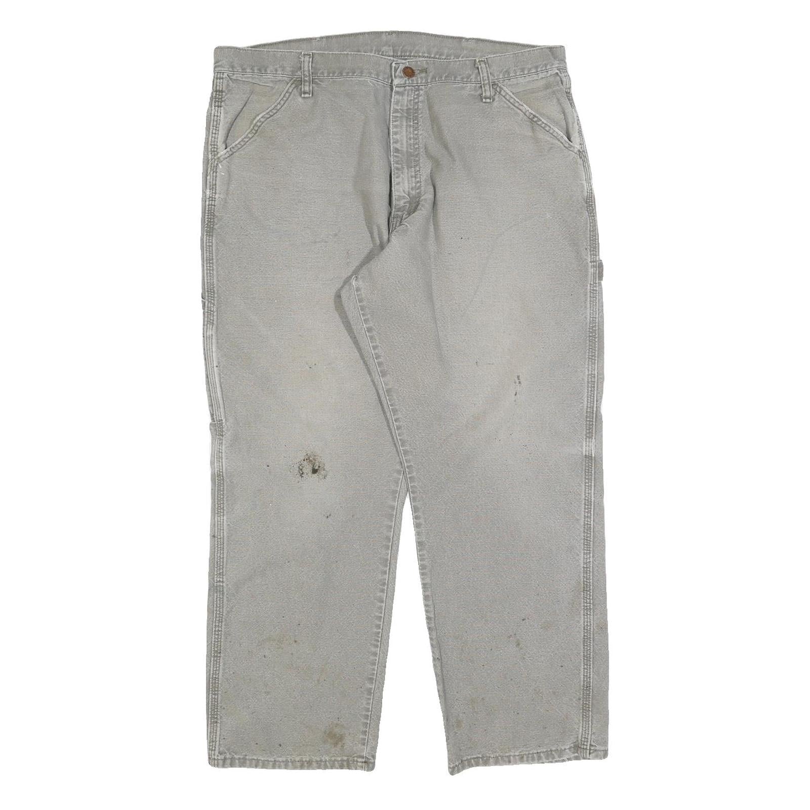 DICKIES Mens Regular Fit Grey Cotton Blend Workwear Trousers W36 L30 Functional Refurbished - N/A refurbished available on Cerqular