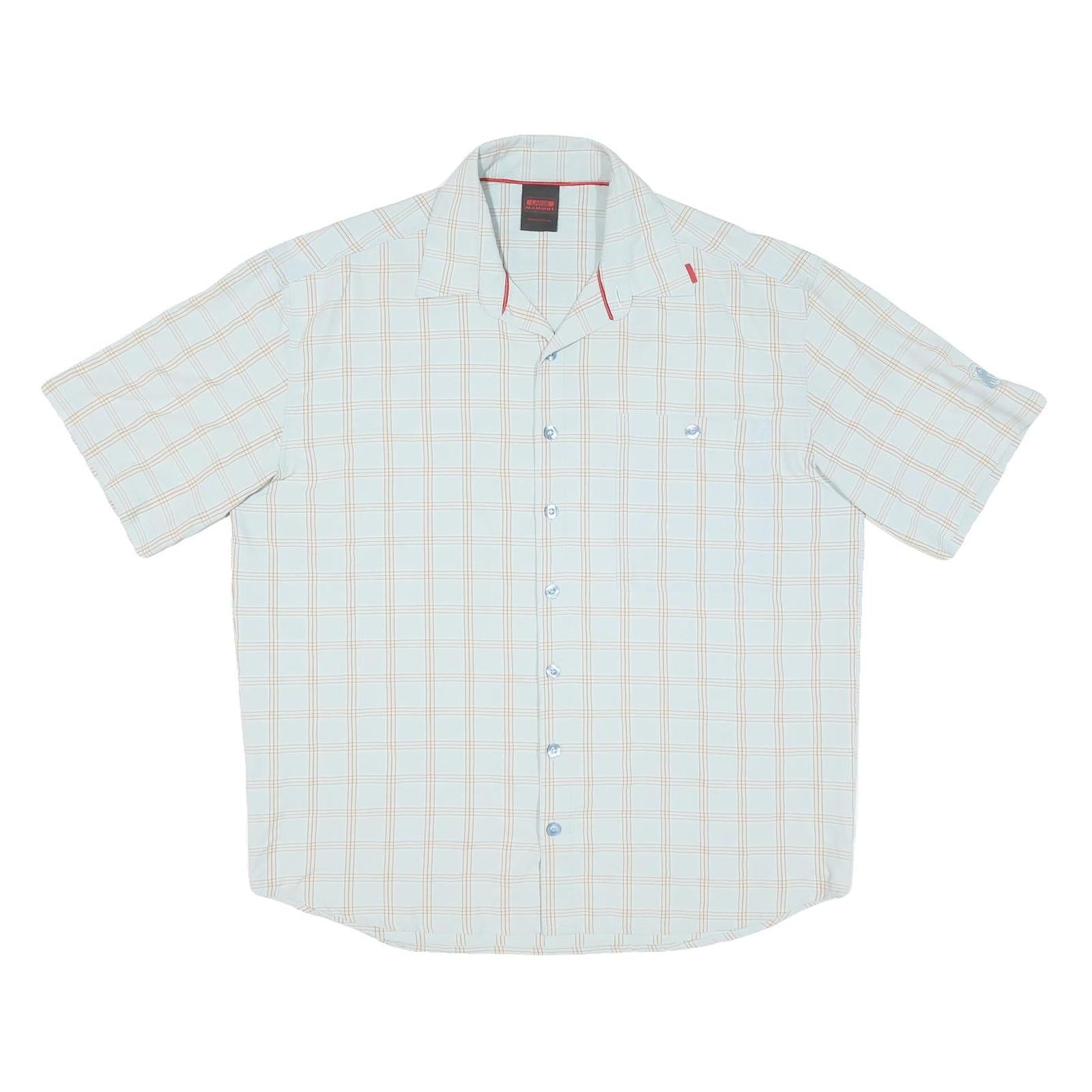 MAMMUT Mens Blue Cream Checked Shirt L Cotton Blend Casual Outdoor Refurbished - N/A refurbished available on Cerqular