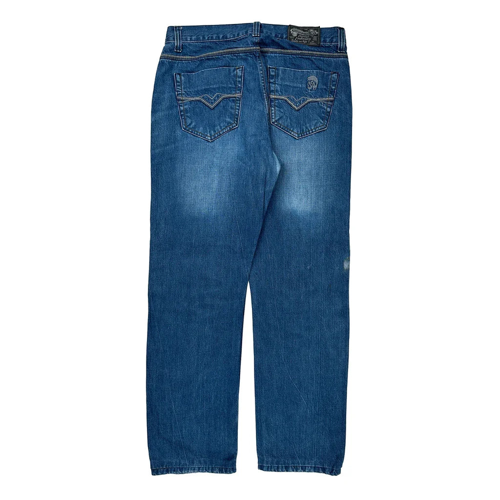 Diesel Jeans - 34W 31L Blue Denim Refurbished - Thrifted (note: this is a term often used to describe second- refurbished available on Cerqular