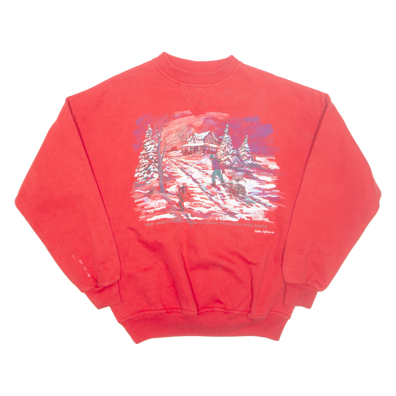 NORTHERN REFLECTIONS Womens Sweatshirt Red 90s M Refurbished - N/A refurbished available on Cerqular