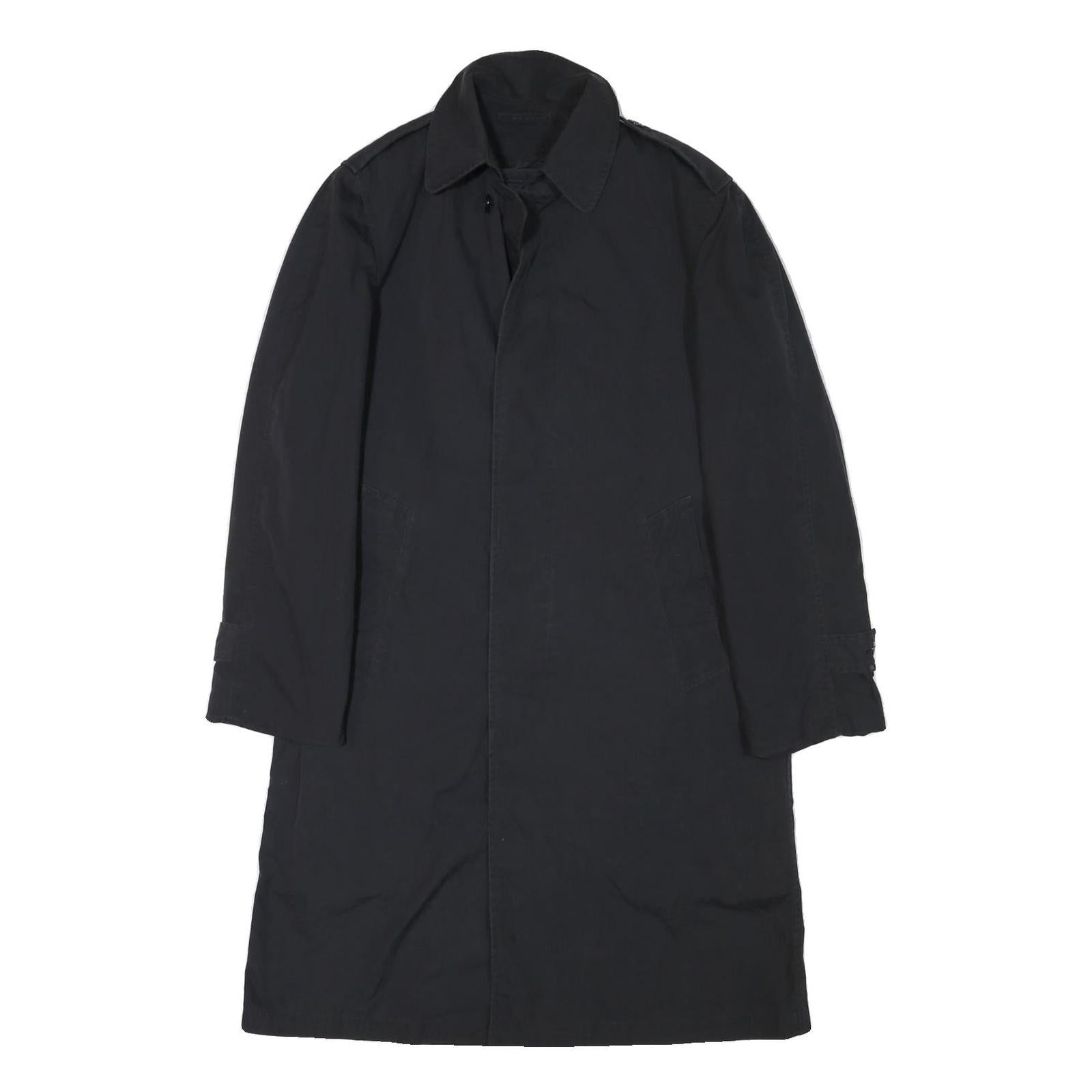 Mens Black Button Cotton Blend Regular Fit Long Sleeve Jacket S Plain Classic Refurbished - N/A refurbished available on Cerqular