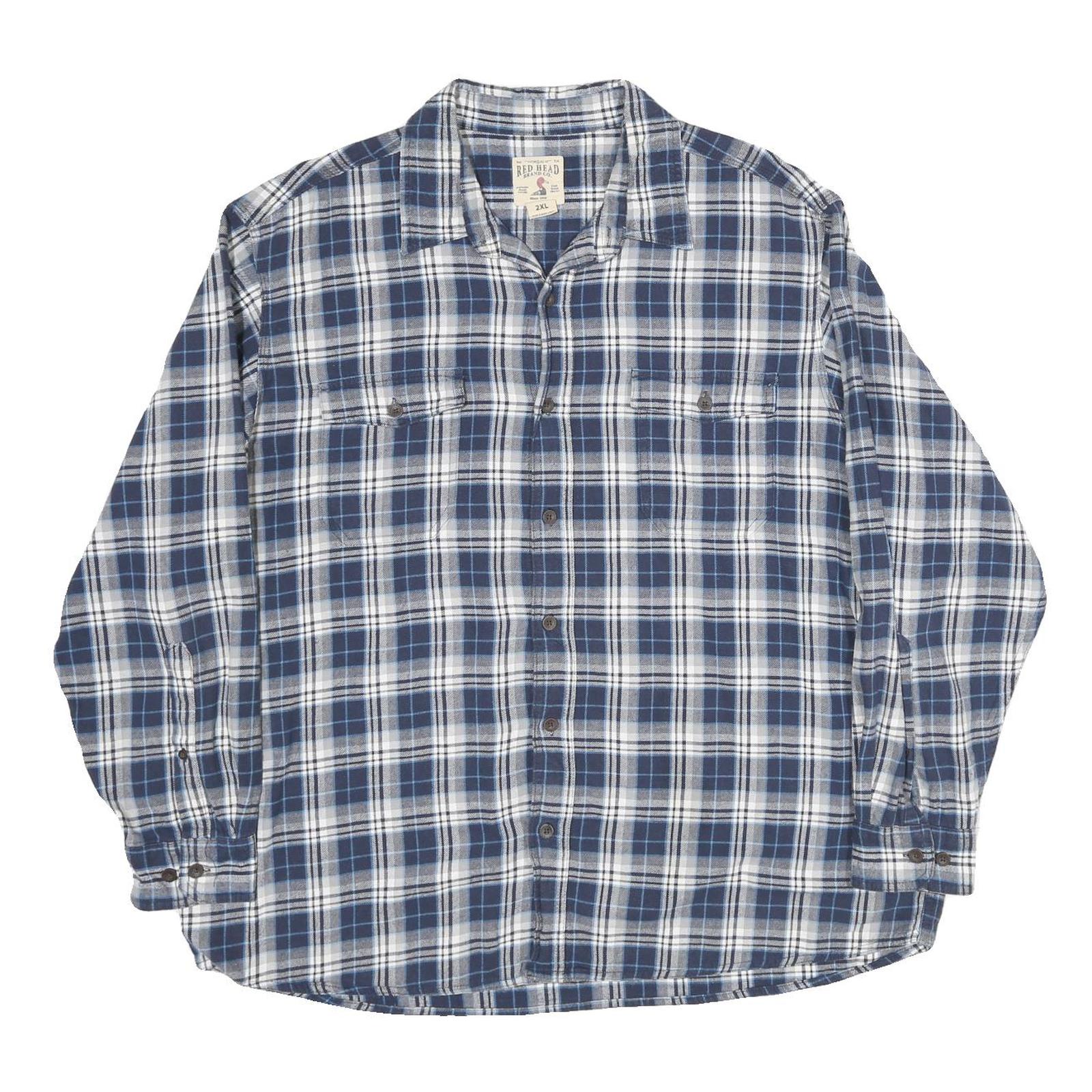 Buy RED HEAD Mens Blue & White Check Shirt 2XL Long Sleeve Cotton Casual Workwear Refurbished - $32.49 RED HEAD Mens Blue & White Check Shirt 2XL Long Sleeve Cotton Casual Workwear Refurbished - N/A refurbished available on Cerqular
