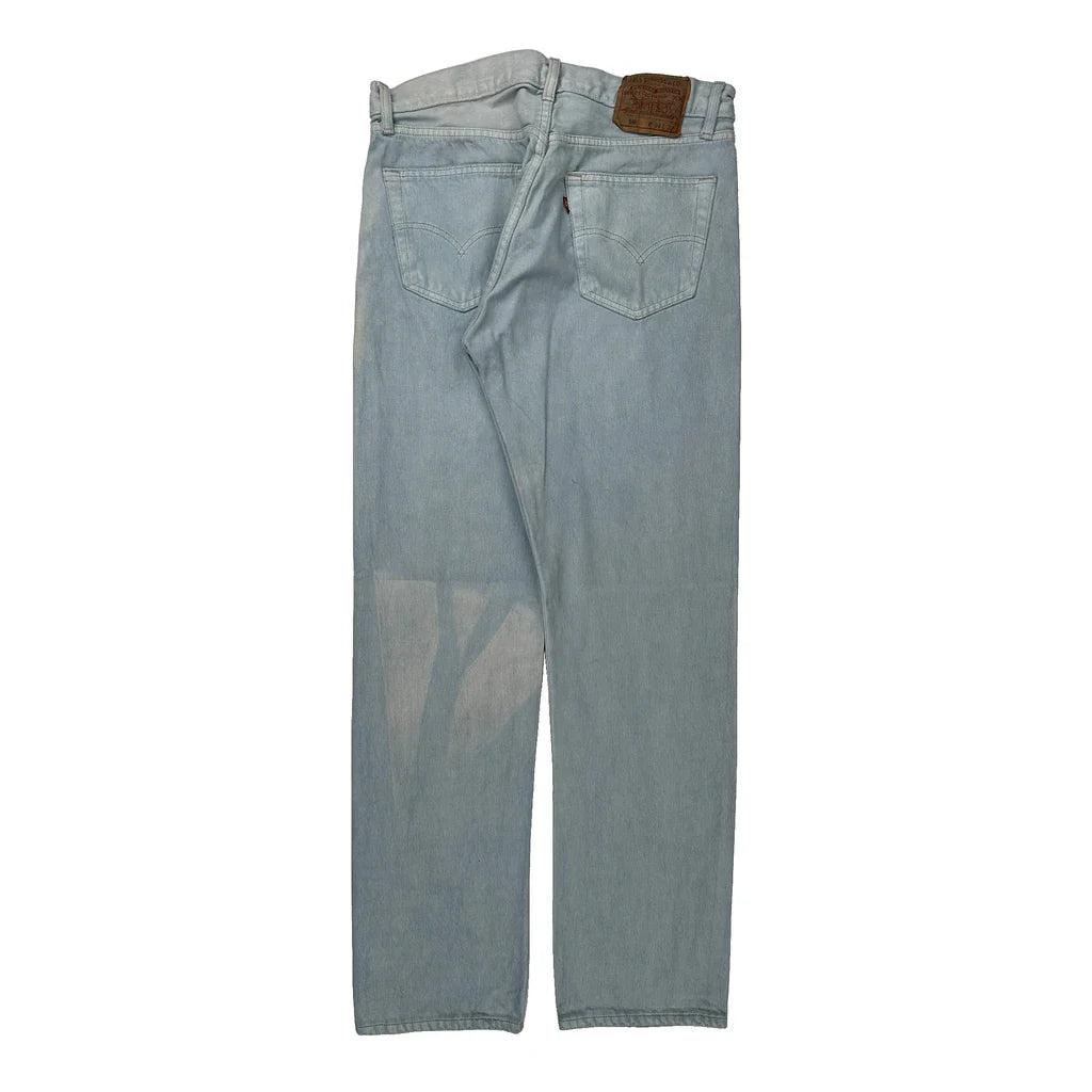 501 Levis Jeans - 32W 30L Light Wash Cotton Refurbished - Thrifted (note: this is a term often used to describe second- refurbished available on Cerqular